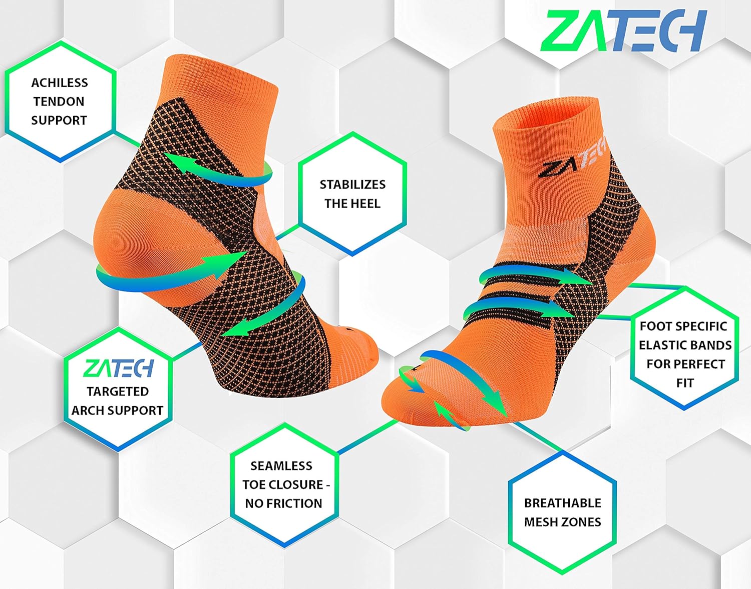 Thumbnail 4 de ZaTech Calze a Compressione per Fascite Plantare: supporto anatomico e compressione mirata