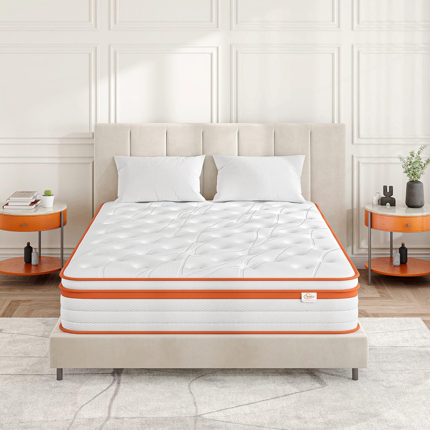 Thumbnail 6 de TeQsli 4FT Small Double Hybrid Mattress (Gel Memory Foam & Pocket Sprung) – 7-Zone Medium Firm 120x190x27cm