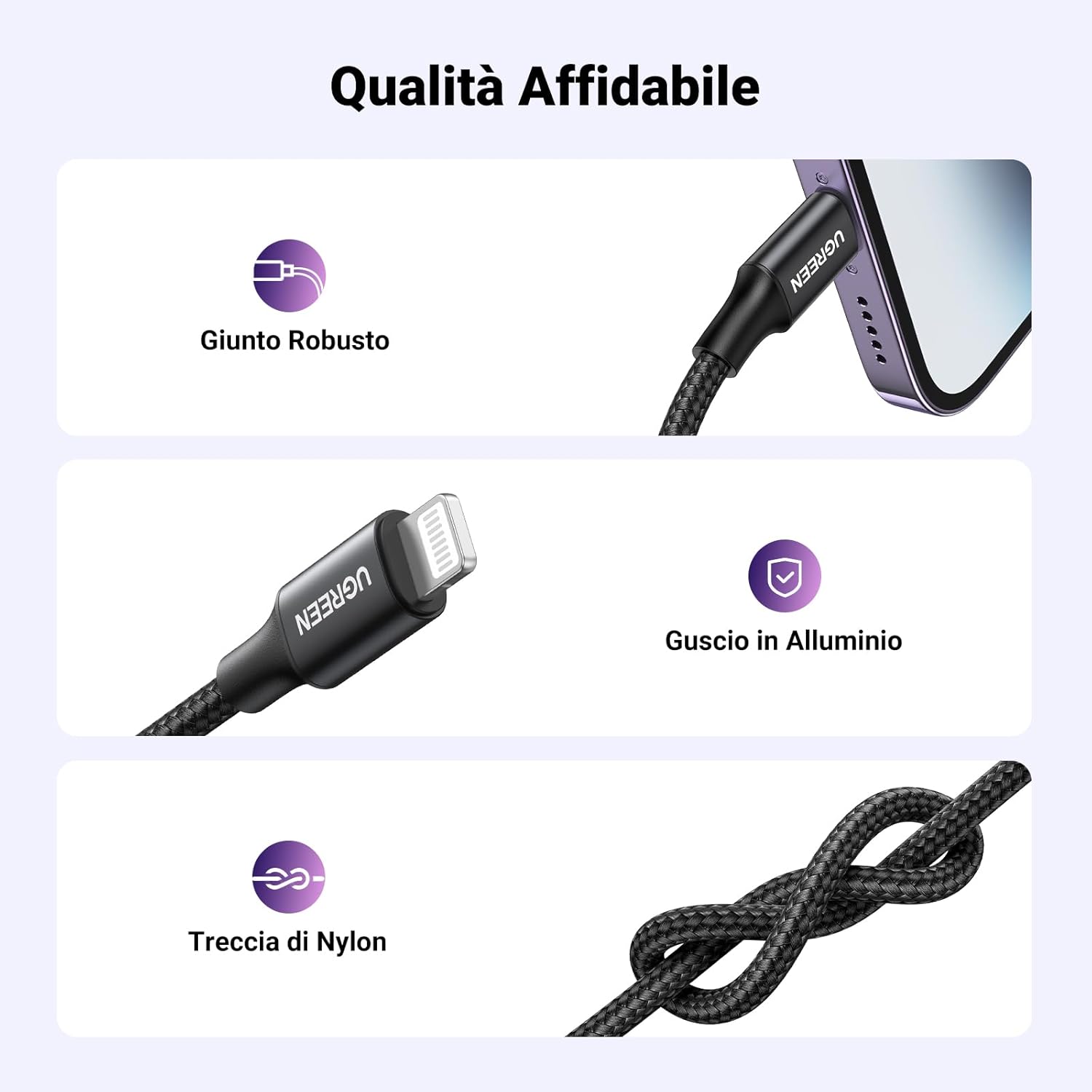 Thumbnail 5 de UGREEN Adattatore Cuffie MFi Lightning a Jack 3.5mm: certificato e affidabile per iPhone