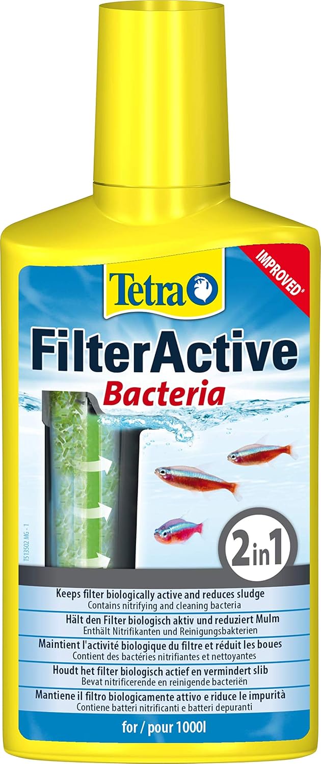 Detalle de Tetra FilterActive Bacteria 2in1 – Starterbakterien + Schlammabbau für Süßwasseraquarien (250 ml)