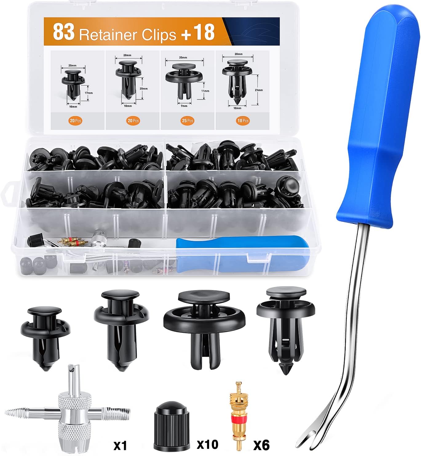 Detalle de GOOACC Automotive Retainer Clip Kit, 83 Pieces