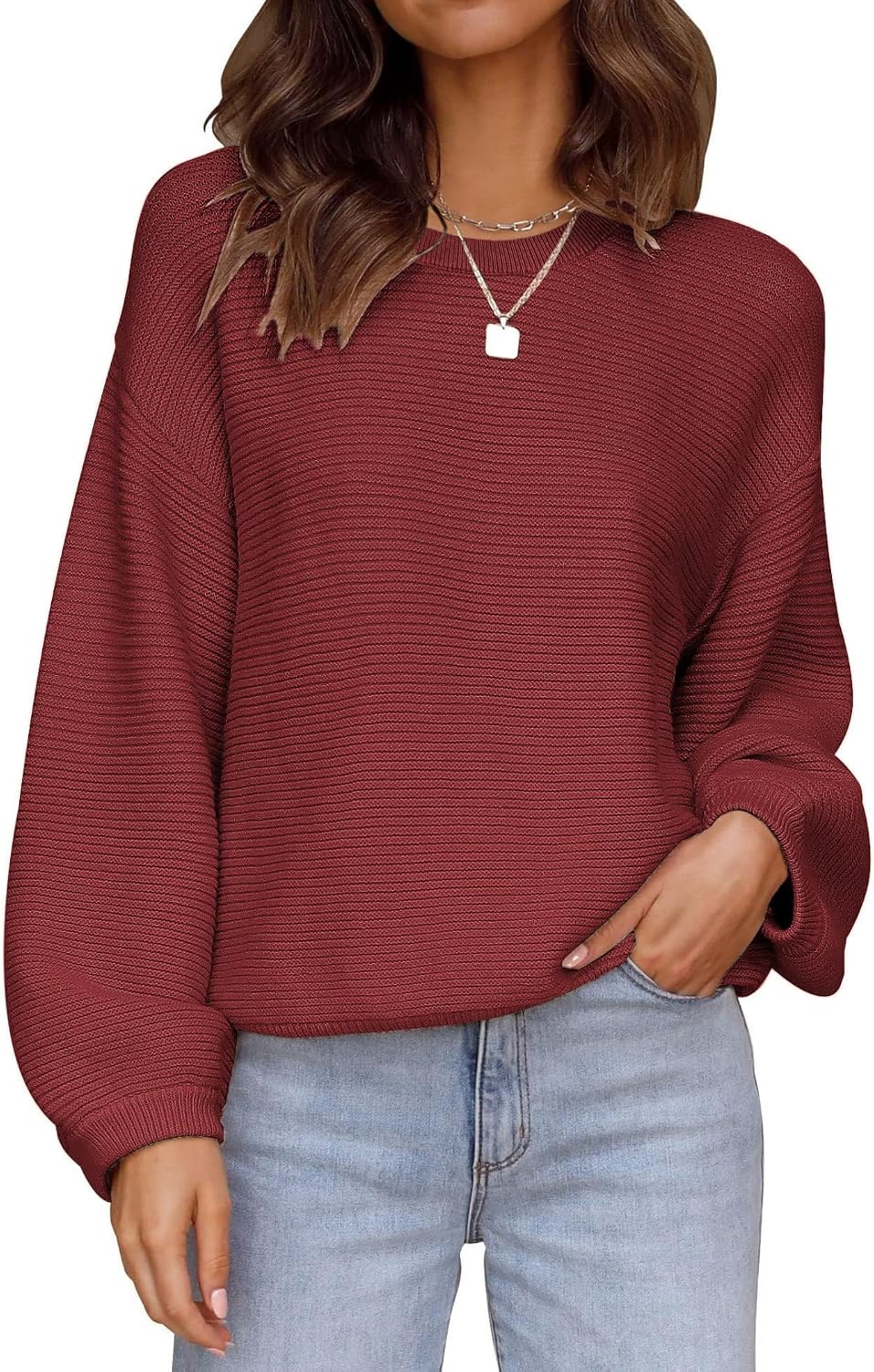 Thumbnail 6 de Zeagoo pull à col rond en tricot S à XXL