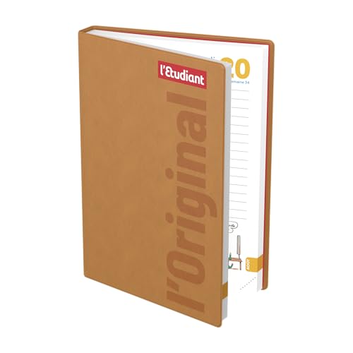 Detalle de L'ETUDIANT ORIGINAL CAMEL Agenda Scolaire 2026-2027 – Couverture ouatinée, 15x21 cm