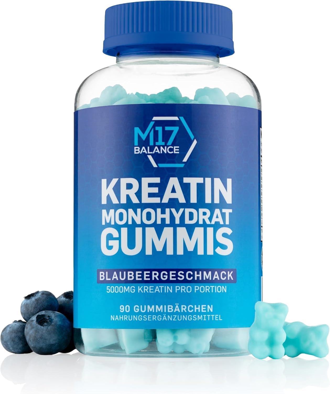 Imagen de Creatin Monohydrat Gummibärchen (5000 mg) mit BCAAs & L-Carnitin – zuckerfrei, vegan, glutenfrei, 30 Portionen en OfertitasTOP