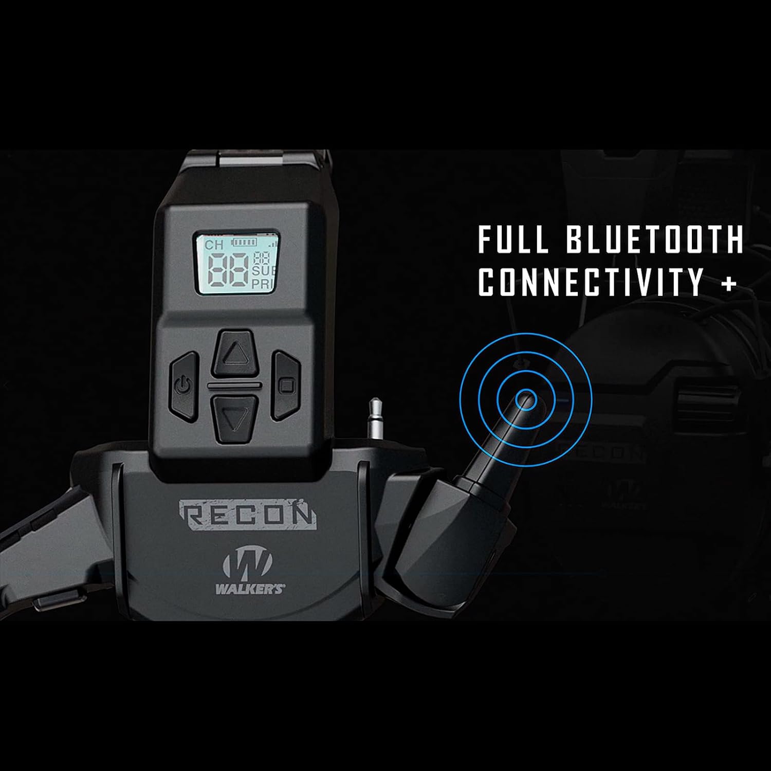 Detalle de Walker’s Recon Walkie-Talkie Hybrid Comms with Bluetooth, GPRS, and 3-Mile Range