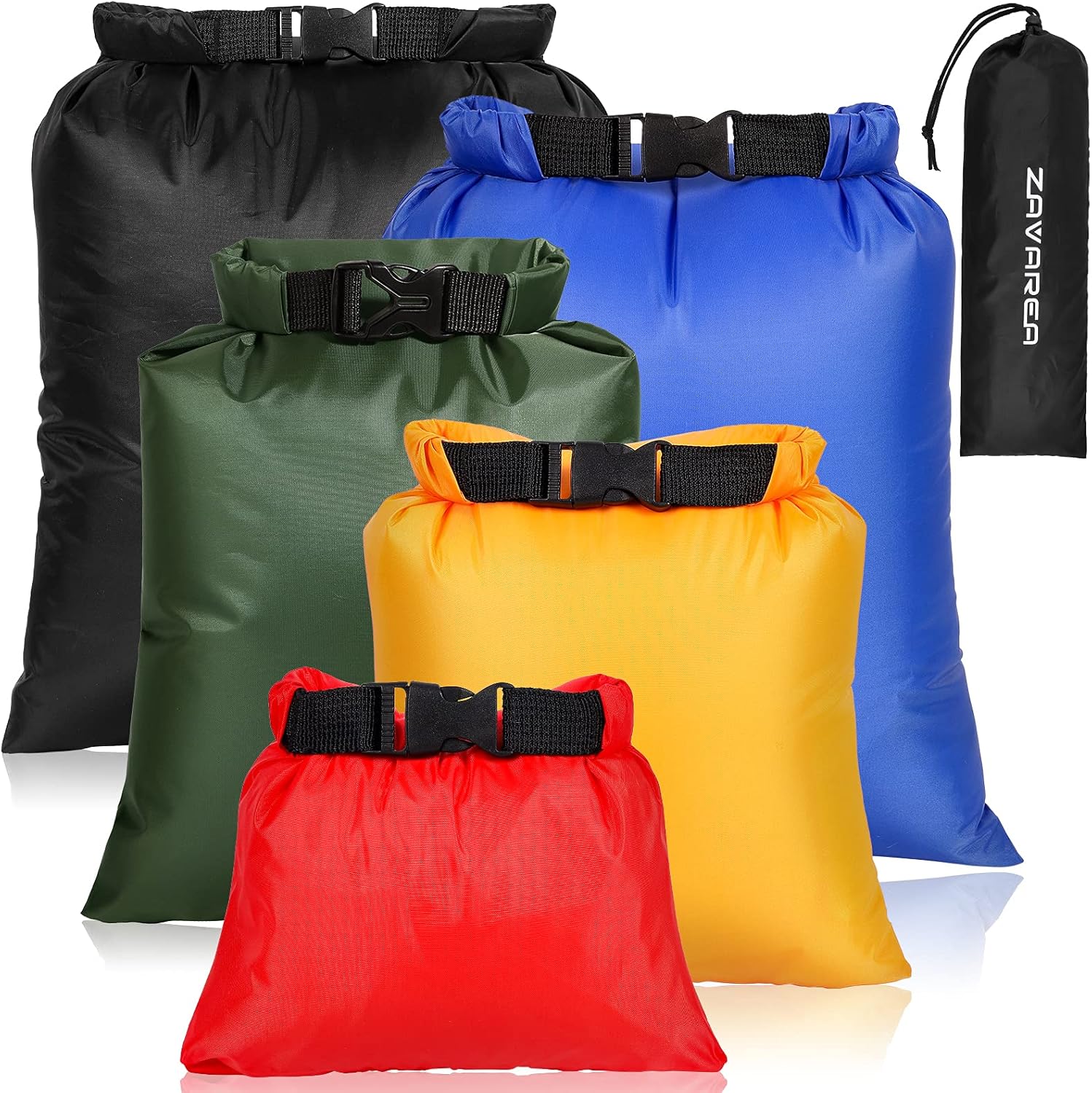 Waterproof Dry Bag Set (5-piece) with 1.5L–6L Dry Sacks for Canoeing, Kayaking & Travel