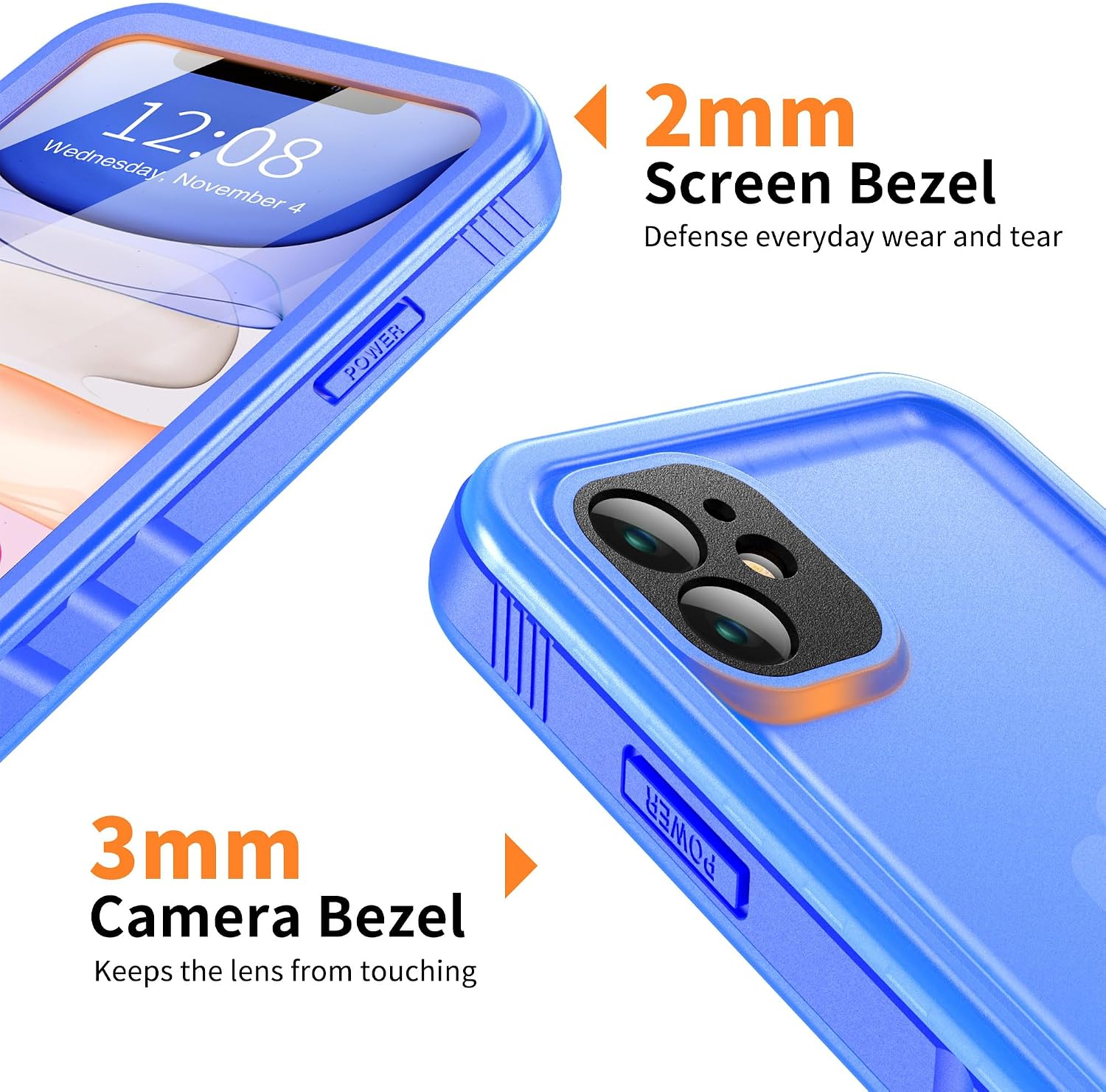 Detalle de Cozycase Cover TOP Antiurto IP68 per iPhone 11 – Protetta e Leggera, Blu