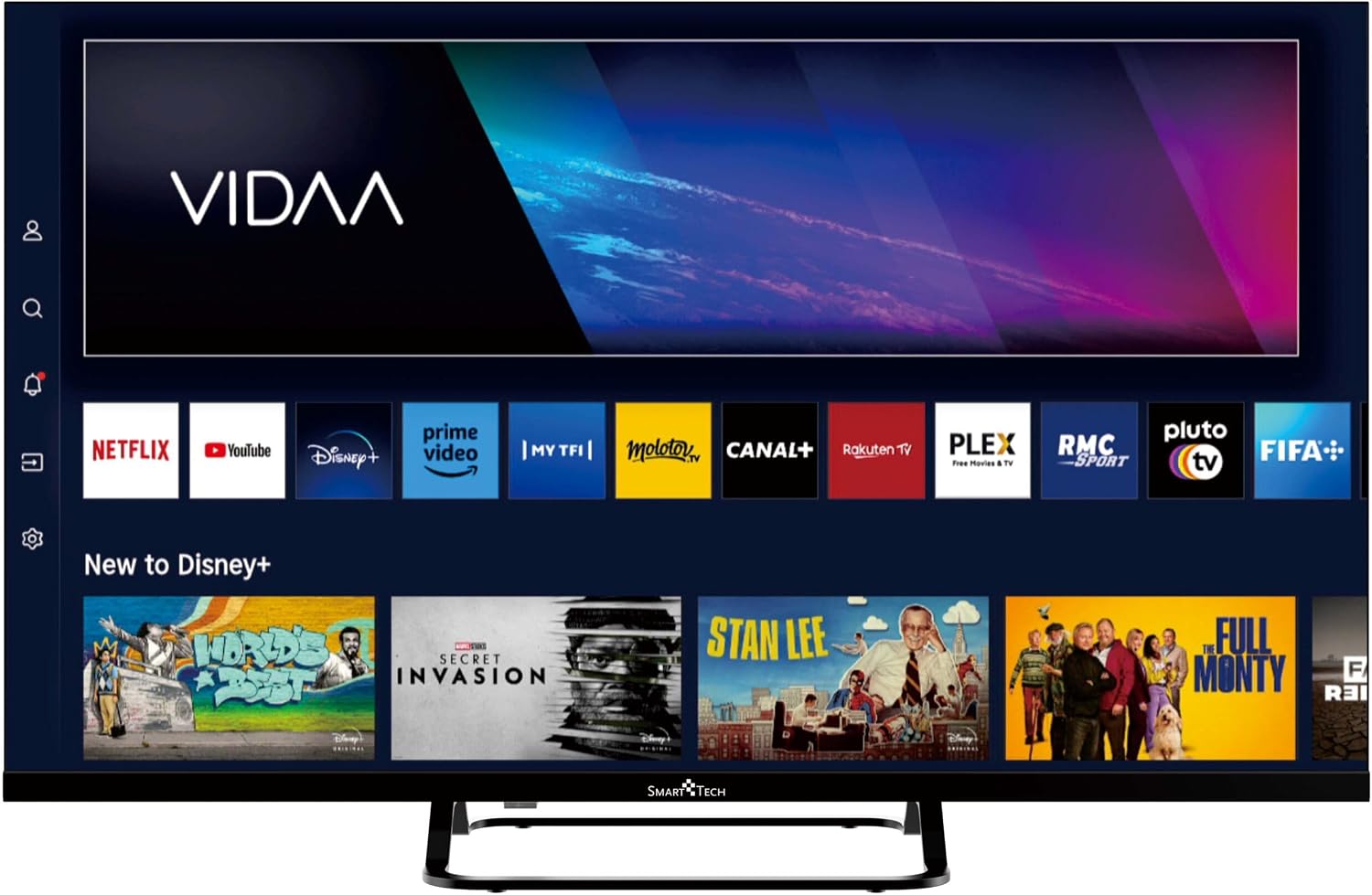 Detalle de Smart Tech 32HV02V – 32-Zoll LED Smart TV mit VIDAA, Triple-Tuner und HD-Auflösung