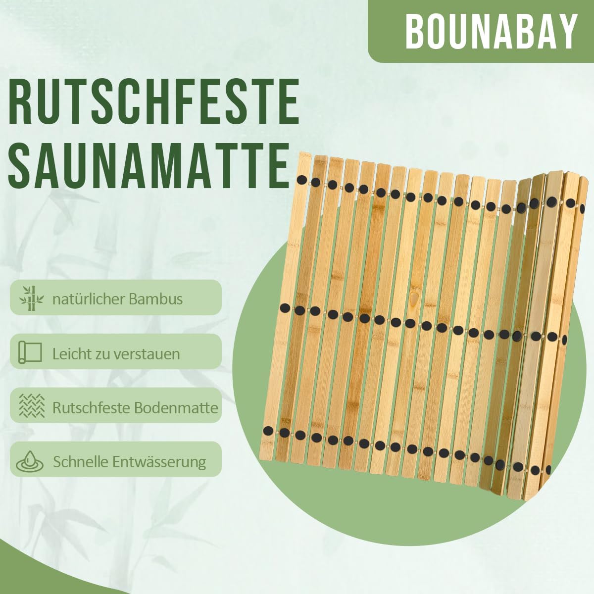 Thumbnail 6 de Bamboo bath mat 100 x 50 cm