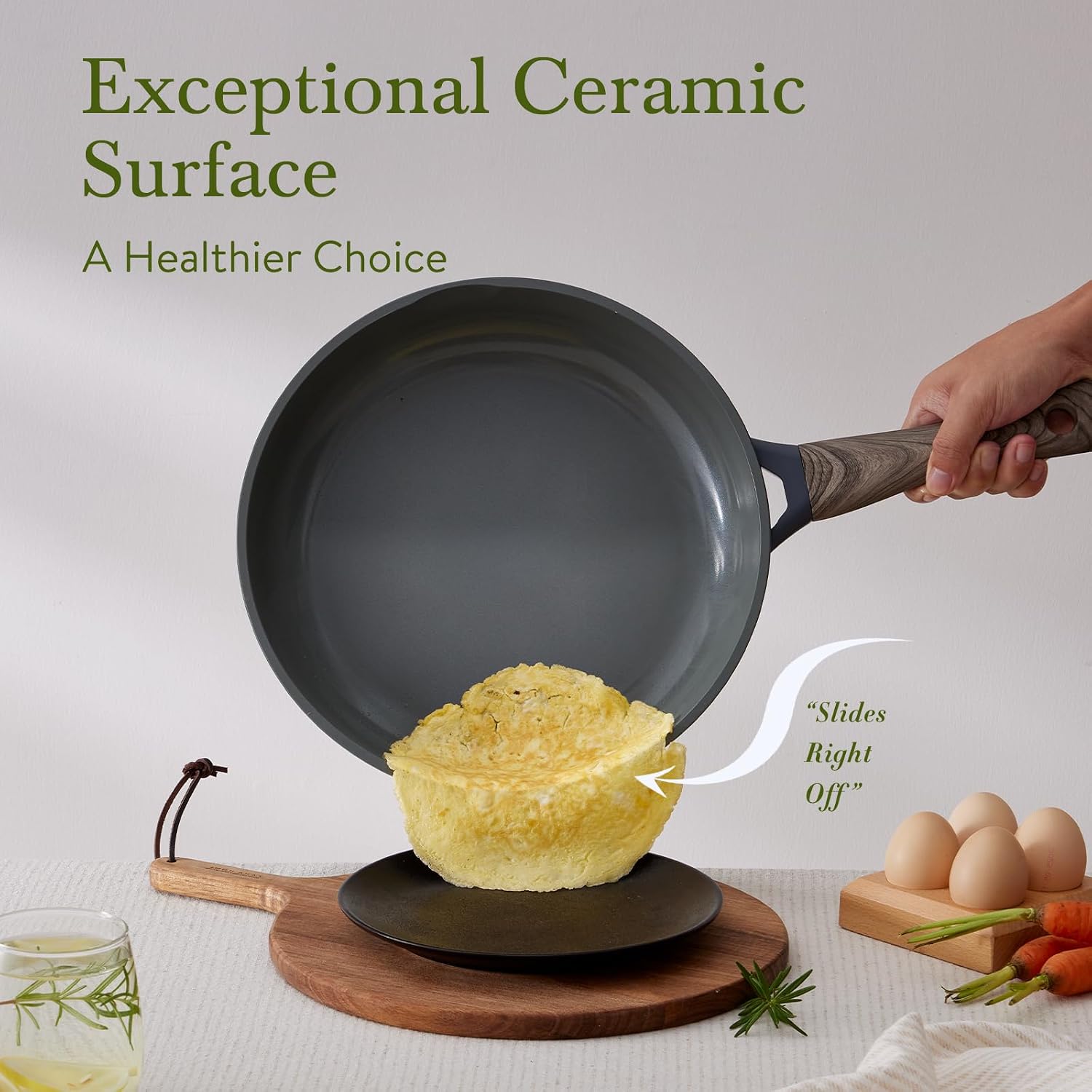 Detalle 2 de USELUCK 22-Piece Ceramic Cookware