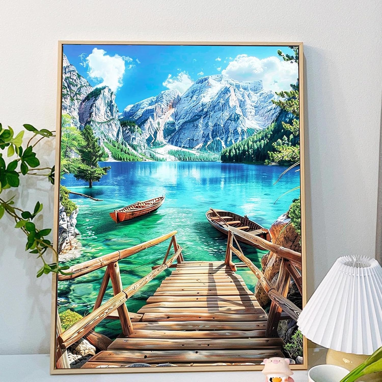 Detalle 2 de YALKIN Landscape Paint by Numbers Kit, 40x50 cm Acrylic Canvas, No Frame