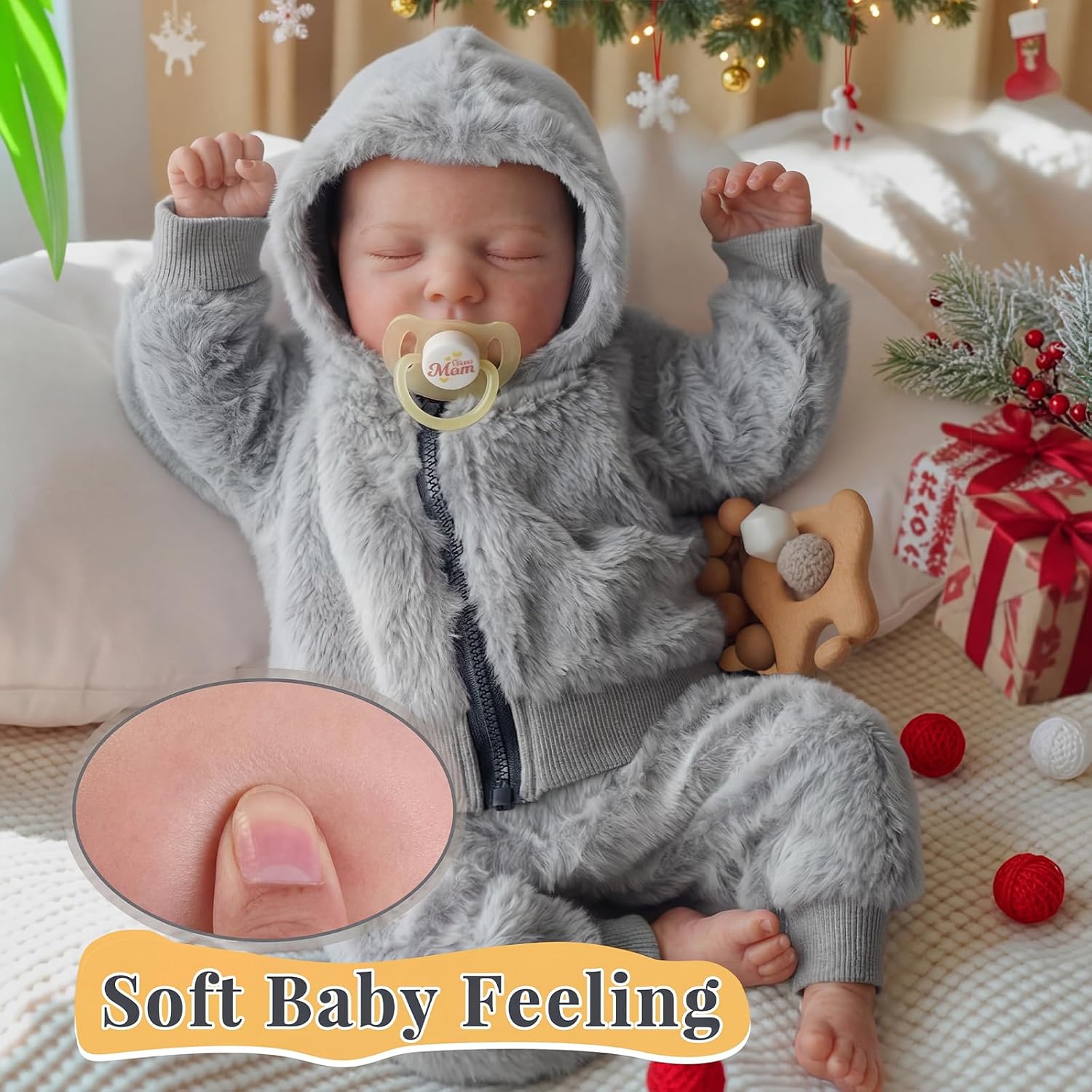 Detalle de BABESIDE Lifelike Reborn Baby Doll 17-inch