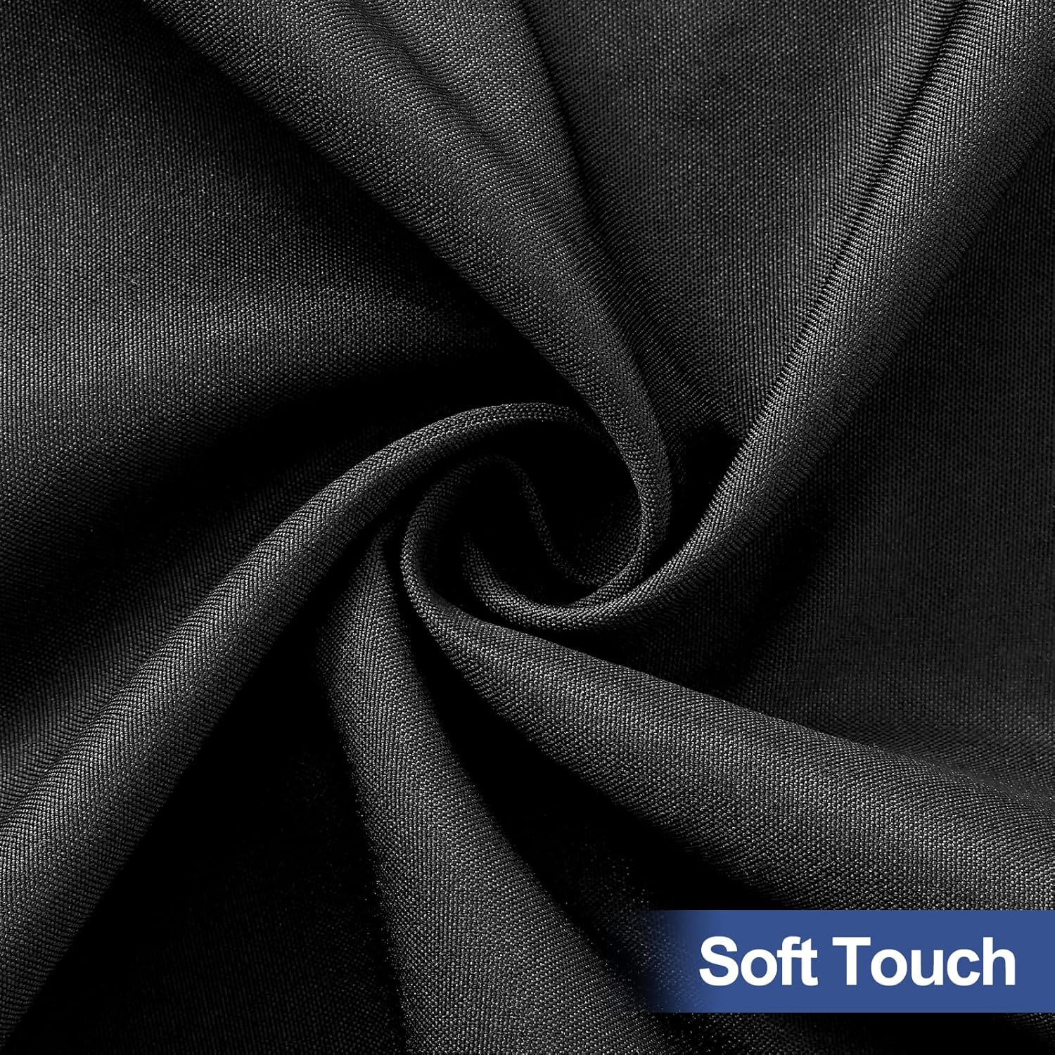 Detalle de homing Rectangle Table Cloth Cover (Waterproof Polyester Elastic Fitted), Black 30" x 48