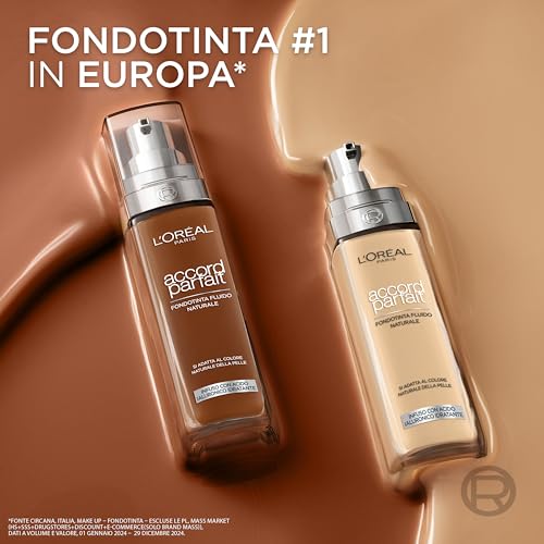 Thumbnail 8 de L'Oréal Paris Fondotinta Liquido Accord Parfait 3R/C Rose Beige 30 ml — incarnato uniforme e illuminato