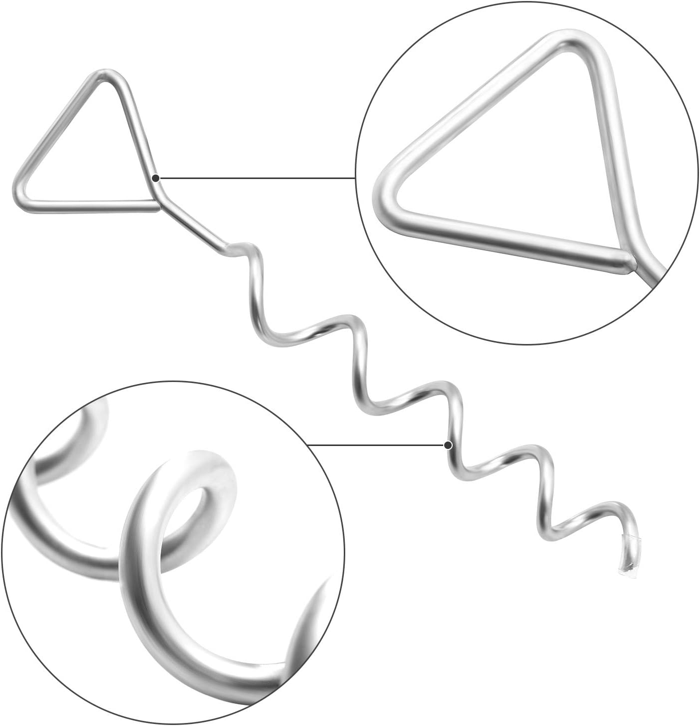 Detalle 2 de SONGMICS Bodenanker für Trampoline SGN15INV1 – Spiral-Bodenverankerung mit 4 Erdankern und Polyester-Gurten