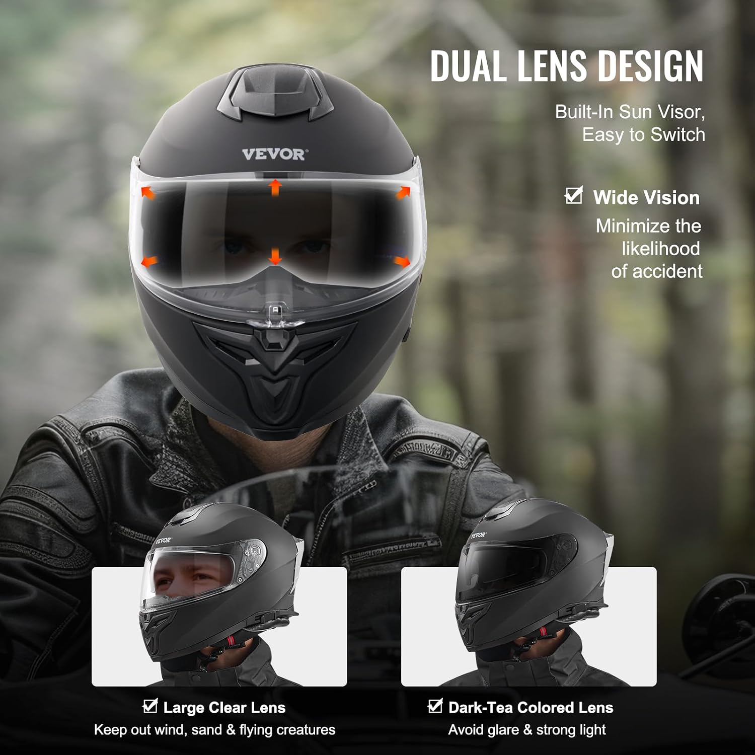 Detalle de Motorradhelm mit Bluetooth Schlitz DOT geprüft