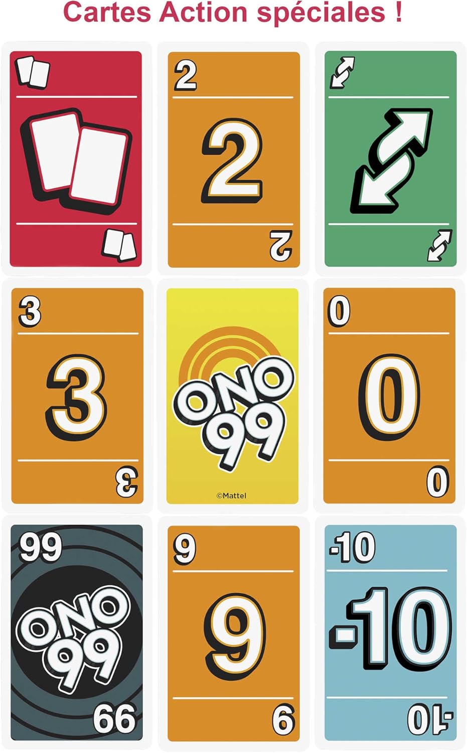 Thumbnail 3 de Mattel Games ONO 99 (HHL37) – Jeu de cartes de calcul pour toute la famille, dès 7 ans, 2 à 10 joueurs