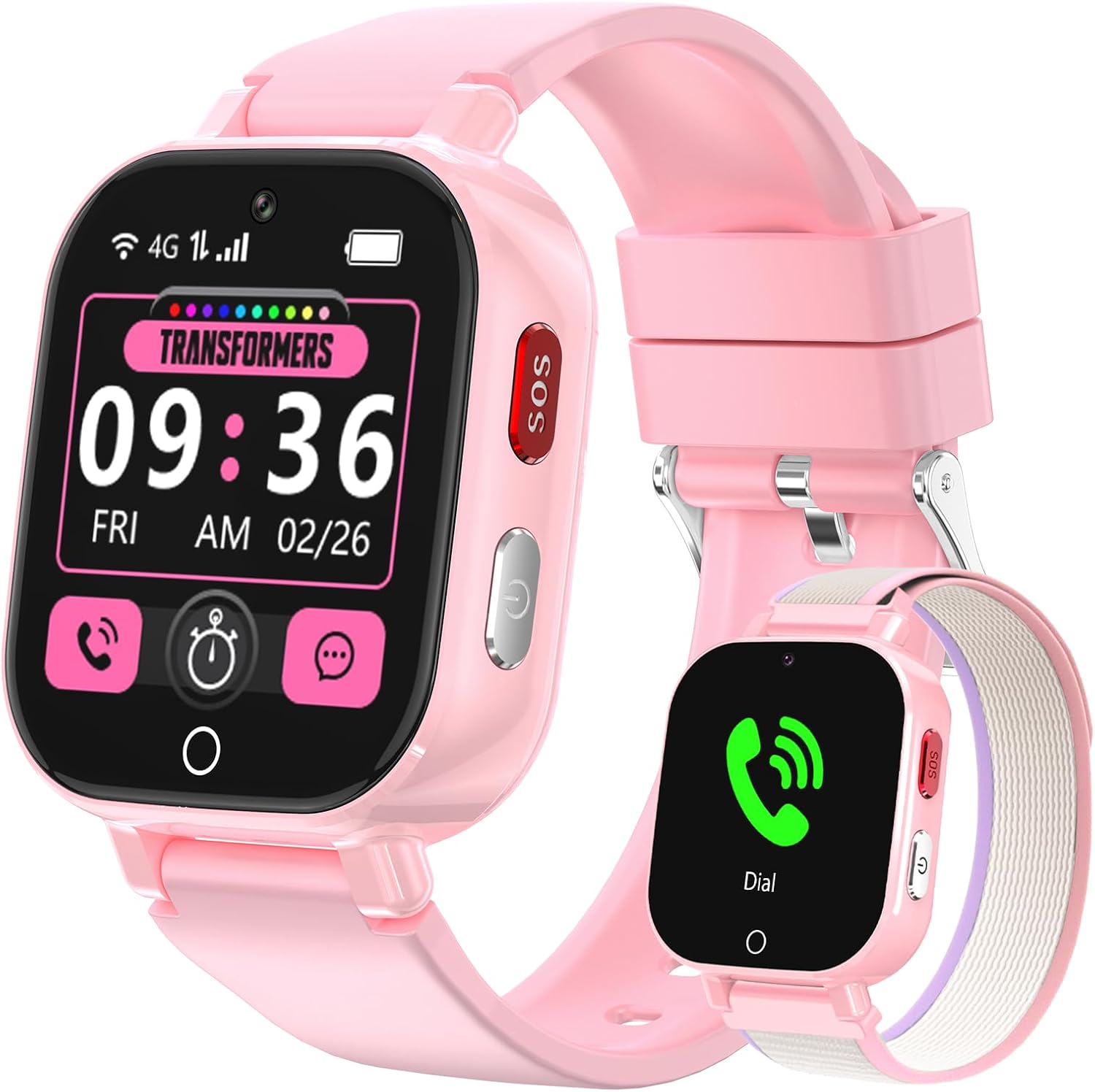Detalle de Transformers 4G Montre Connectée Enfant — GPS 4G, appels vidéo et mode école