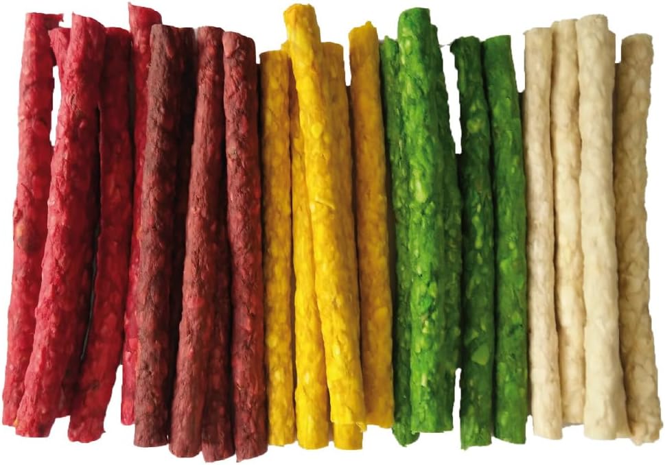 Detalle de CROCI Hundben Stick Mixed – tuggpinnar av koskinn, 13 cm, 50-pack