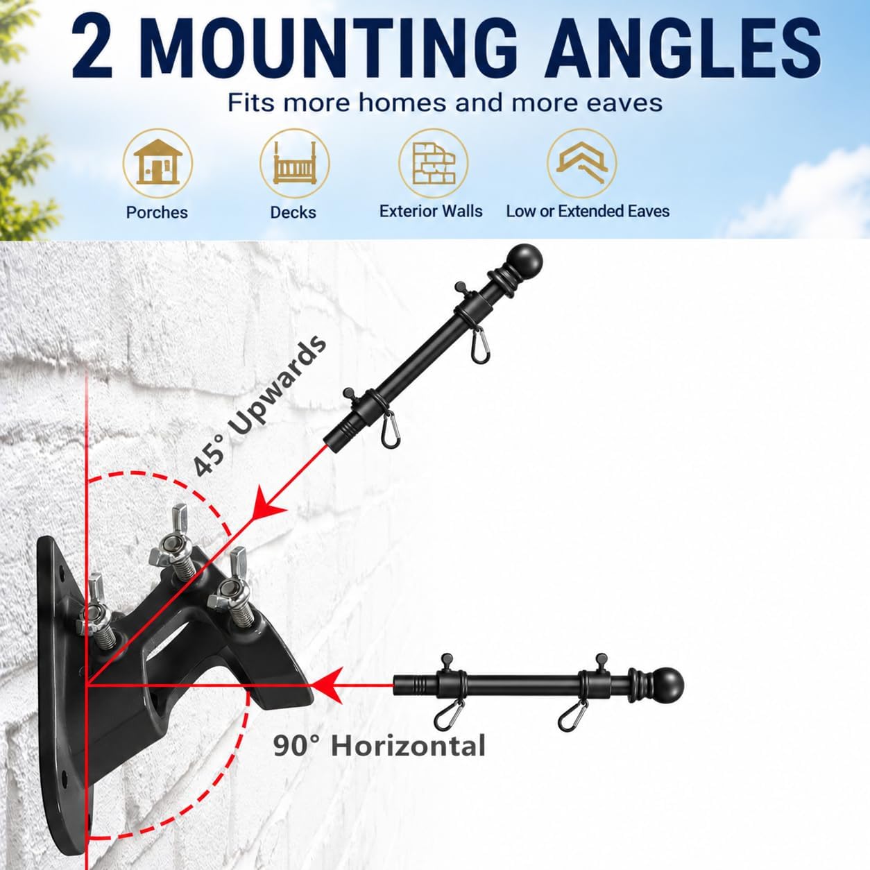 Detalle 1 de Barcetine 01 6 ft Flagpole, Stainless Steel with 360° Rotating Rings