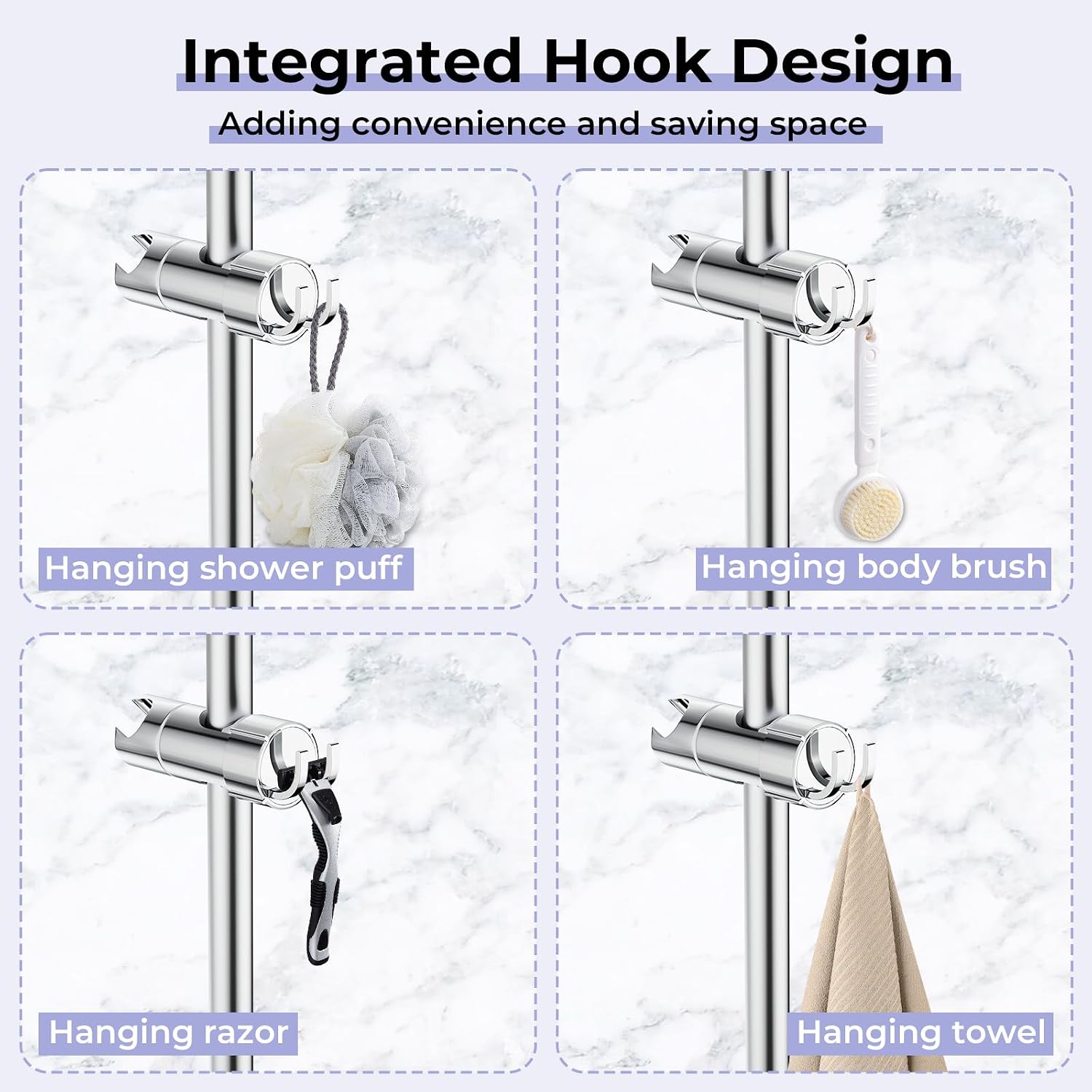 Thumbnail 3 de Alyvisun shower head holder with 2 hooks