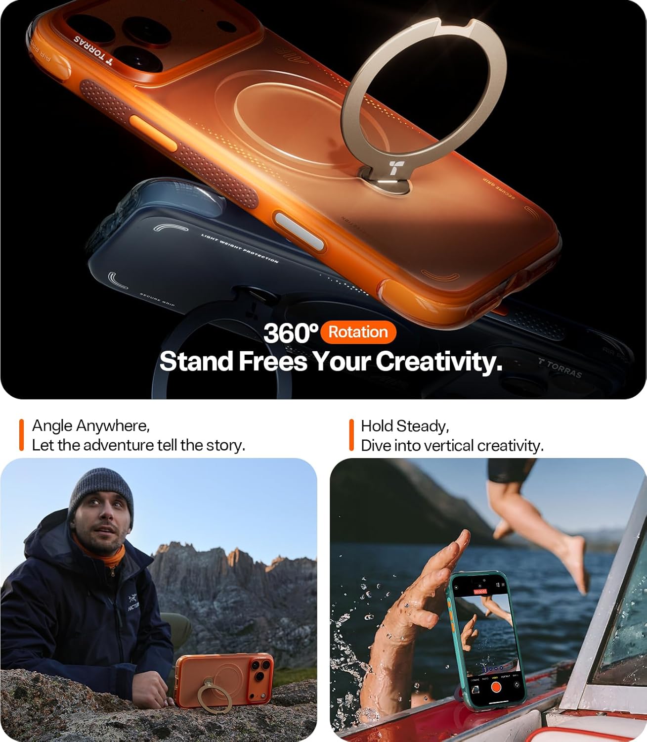 Thumbnail 3 de TORRAS Ostand Q3 Air for iPhone 17 Pro Max Case 52g
