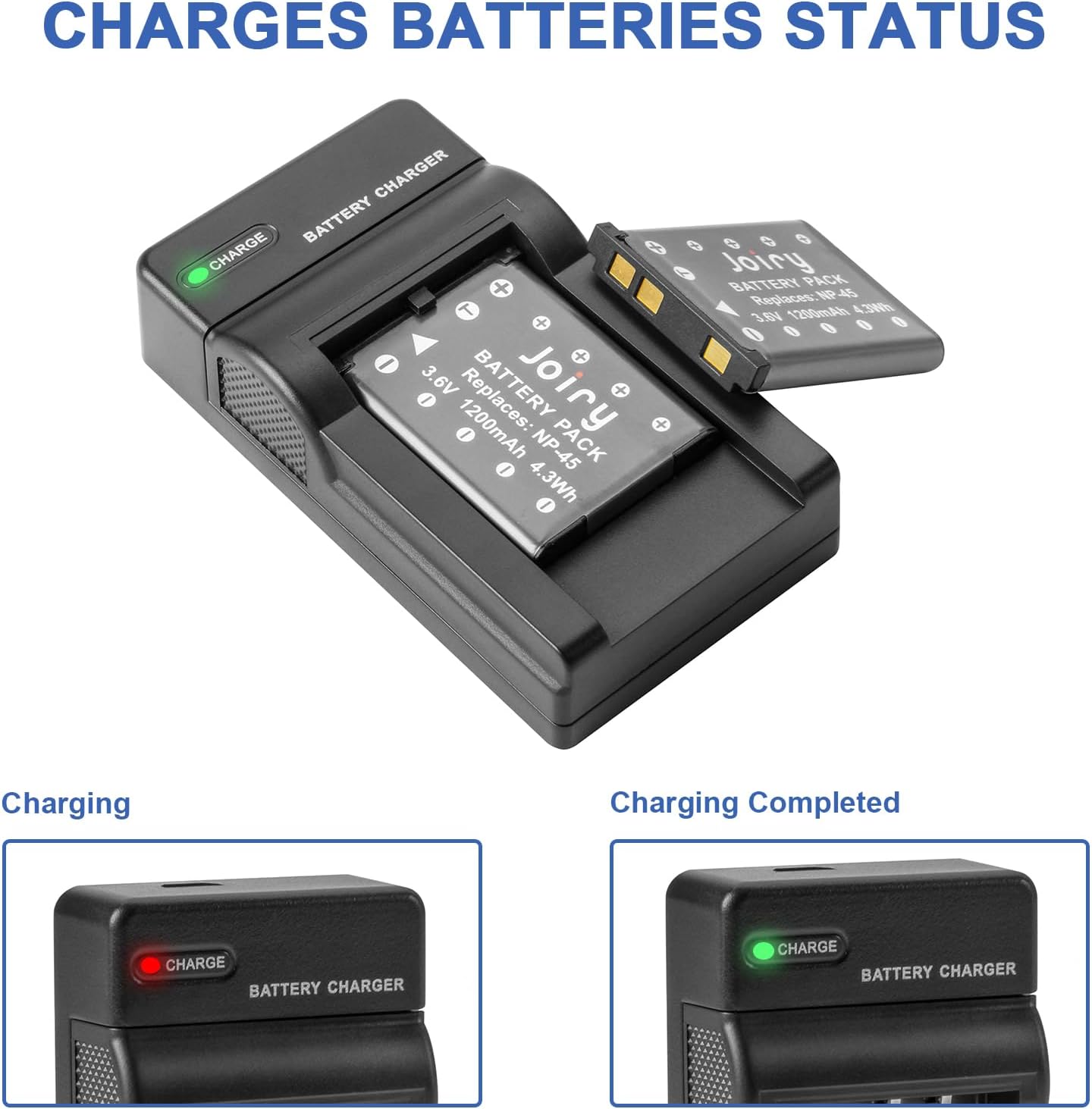 Thumbnail 4 de 2X NP-45 Replacement Battery (NP-45 / NP-45A / NP-45B / NP-45S) for Fujifilm cameras and Instax Mini 90