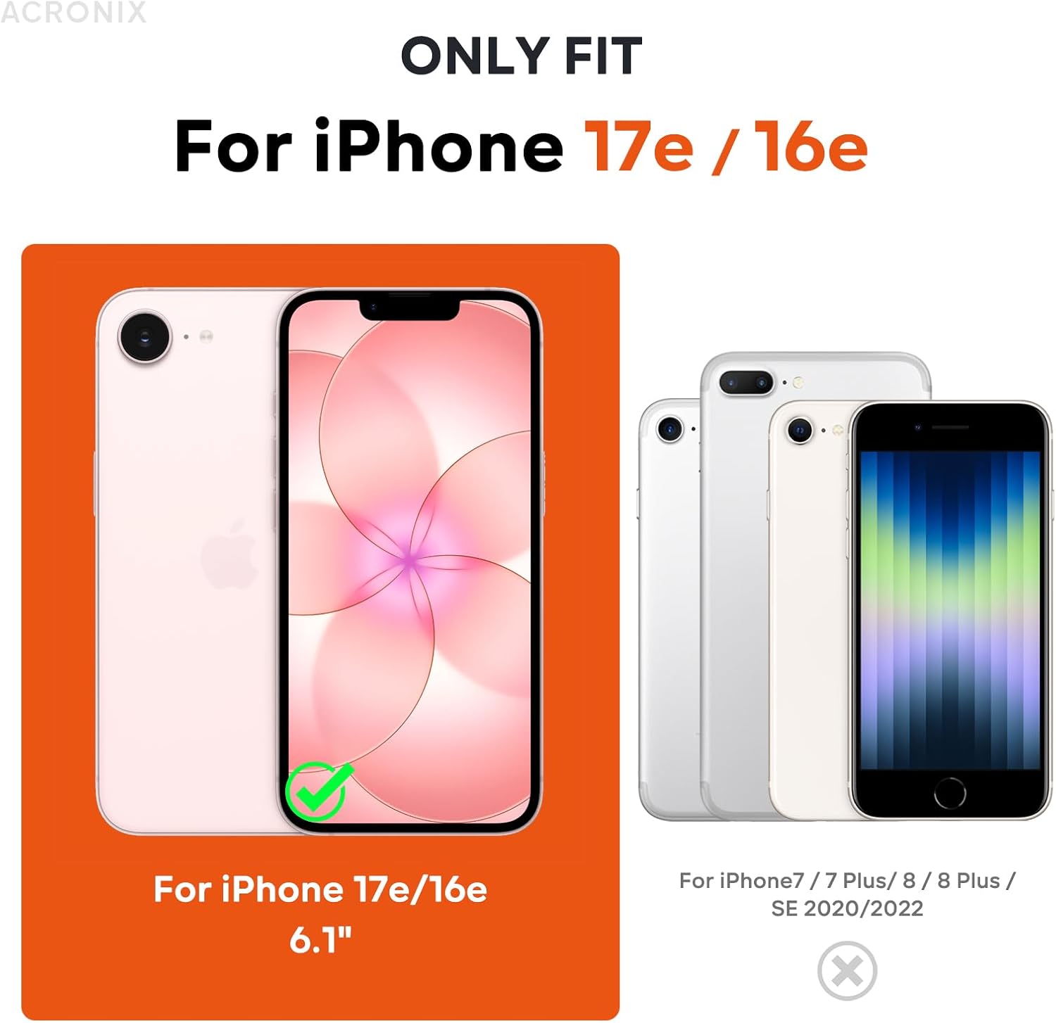 Thumbnail 1 de ACRONIX Slim Liquid Silicone case for iPhone 17e / 16e (6.1") in Blue