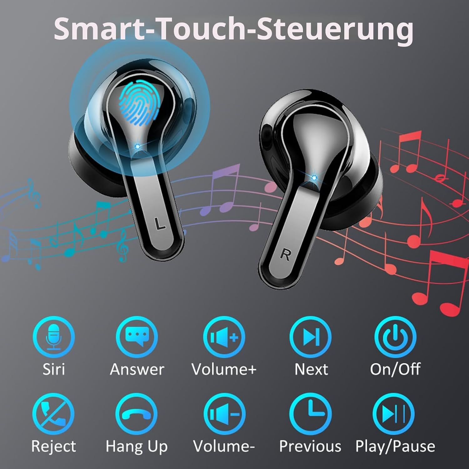 Thumbnail 6 de Ordtop i13: 2026 Bluetooth In-Ear Kopfhörer – 6D Stereo, kabellos, IP-X7, Bluetooth 5.4