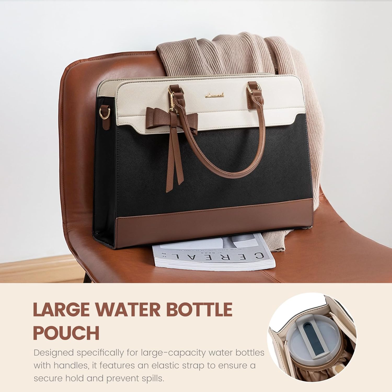 Detalle de LOVEVOOK 15.6 Inch Laptop Tote Bag