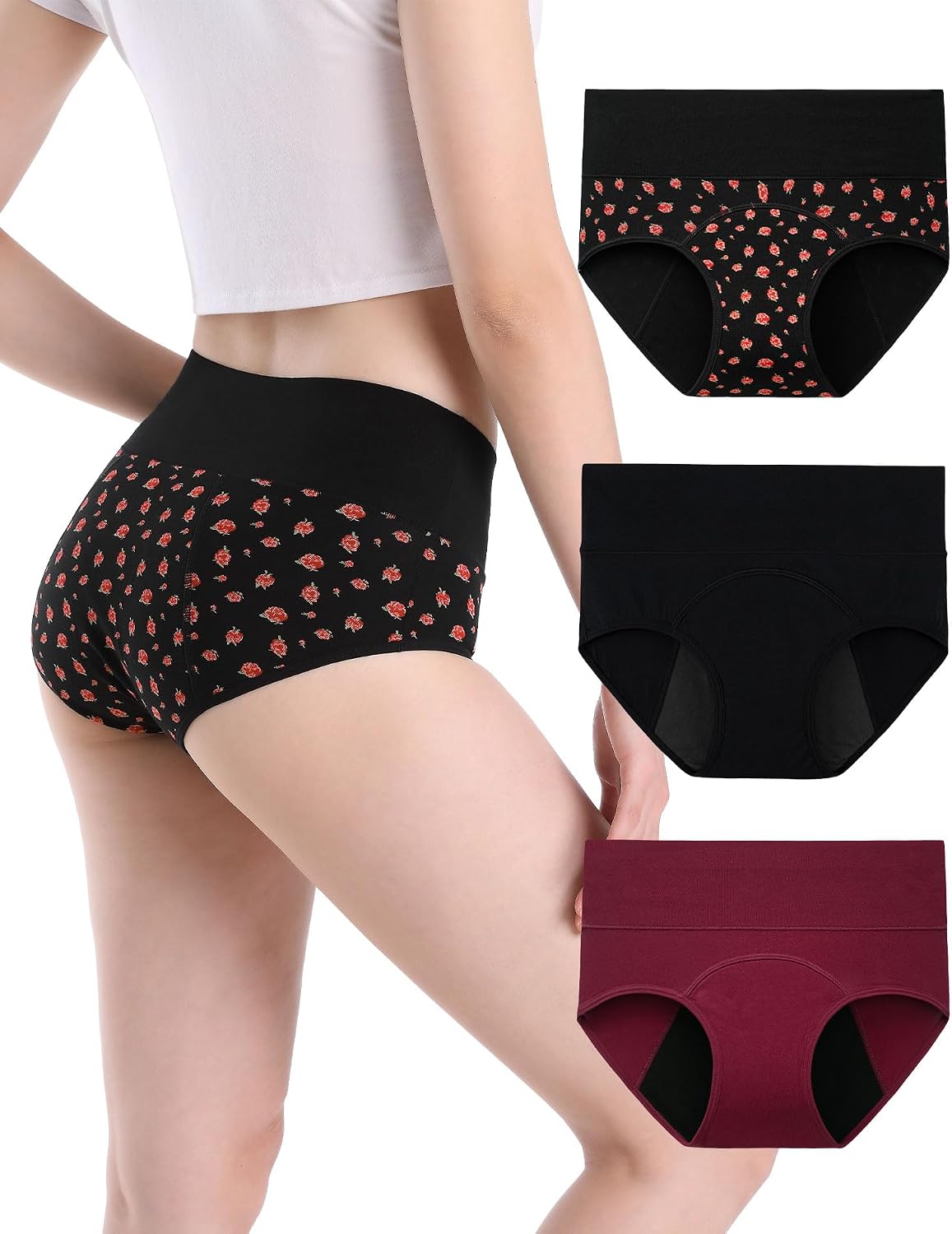 Imagen de INNERSY Women Period Pants High Waist Postpartum Underwear Leakproof Pack of 3 en OfertitasTOP