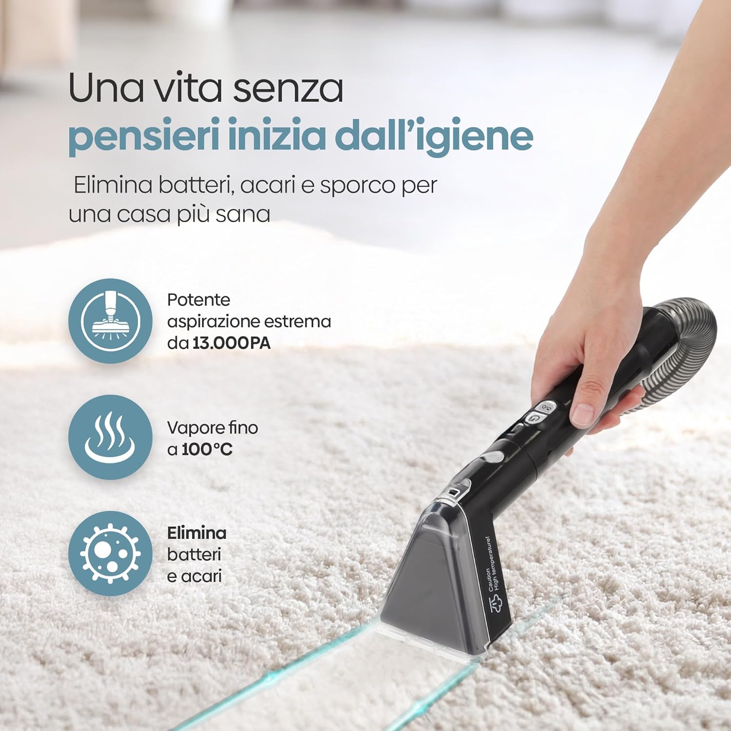 Thumbnail 6 de Olvy Pulitore per Tappeti PRO – Aspiratore a Umido e Pulitore a Vapore per Imbottiti, 1650W