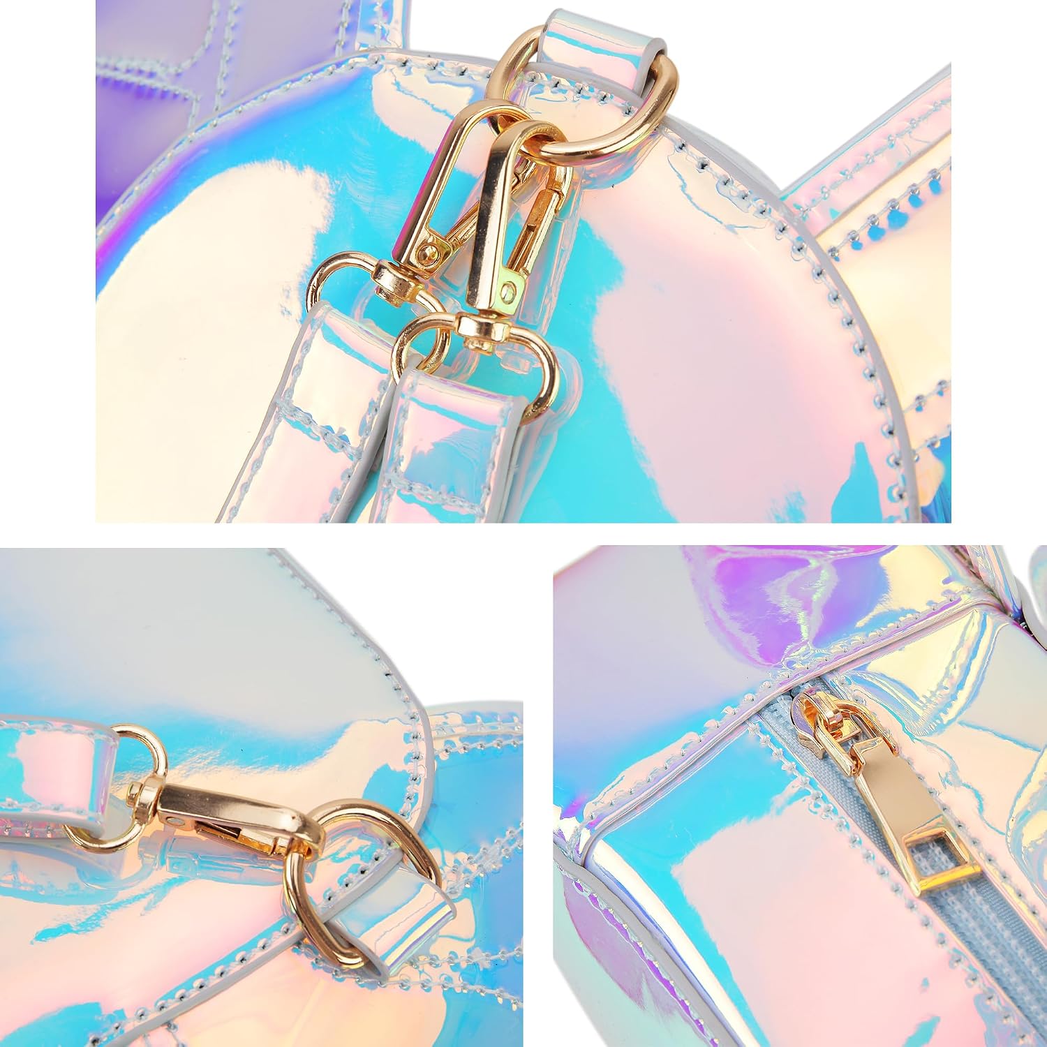Detalle 2 de fancybag Holographic Butterfly Wings Women Backpacks – fun daypack with fairy wings rave accessories