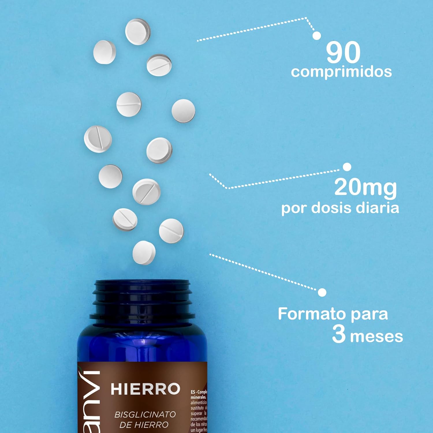 Thumbnail 2 de Drasanvi Ferrochel Bisglicinato de Hierro 💊 90 comprimidos