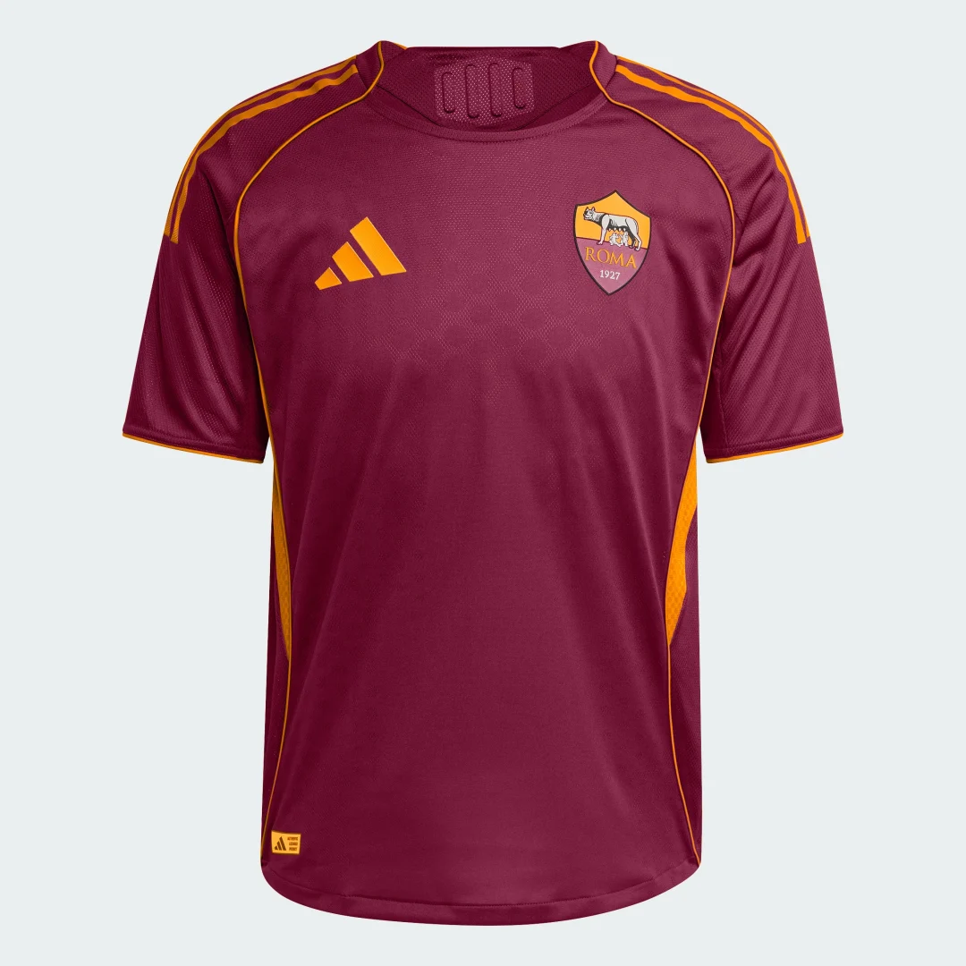Detalle 2 de Camiseta primera equipación AS Roma 25/26 Oficial de Adidas – Burgandy
