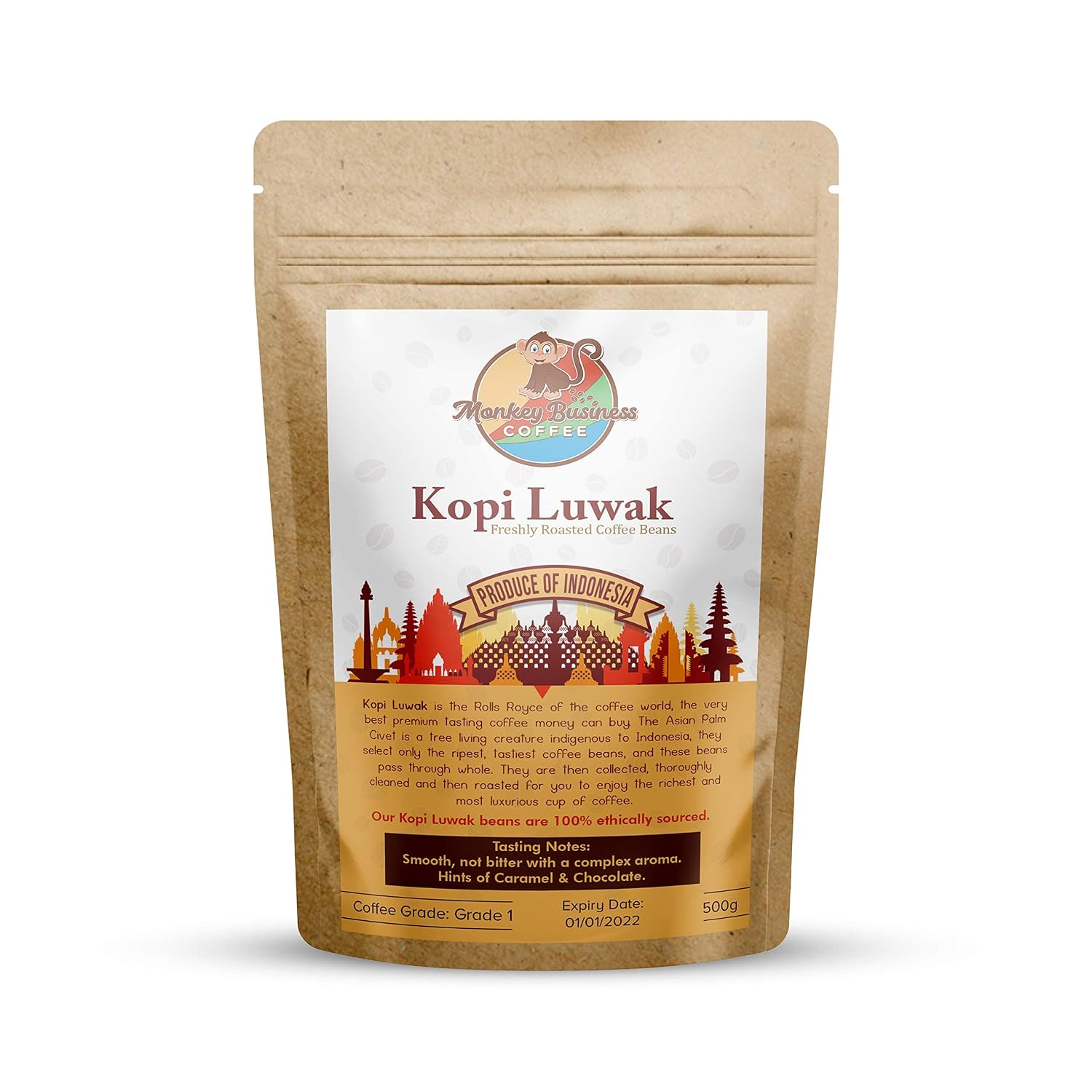 Thumbnail 6 de Monkey Business Coffee – Wilde Kopi Luwuk Kopi Luwak Kaffeebohnen, 250 g, ethisch bezogen