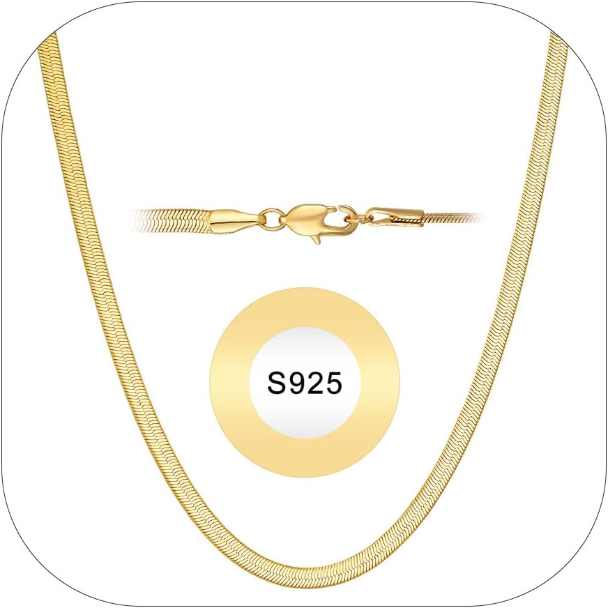 Thumbnail 6 de Esmoly Collana Serpente in Argento 925 – 2/3 mm, 16–24 pollici, per Donna