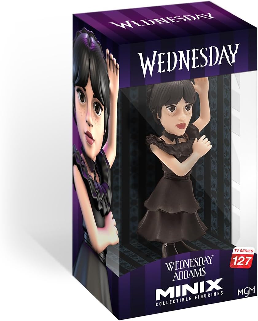 Detalle 2 de Figurine Minix Mercredi avec sa robe de bal #127 – Wednesday – 12 cm