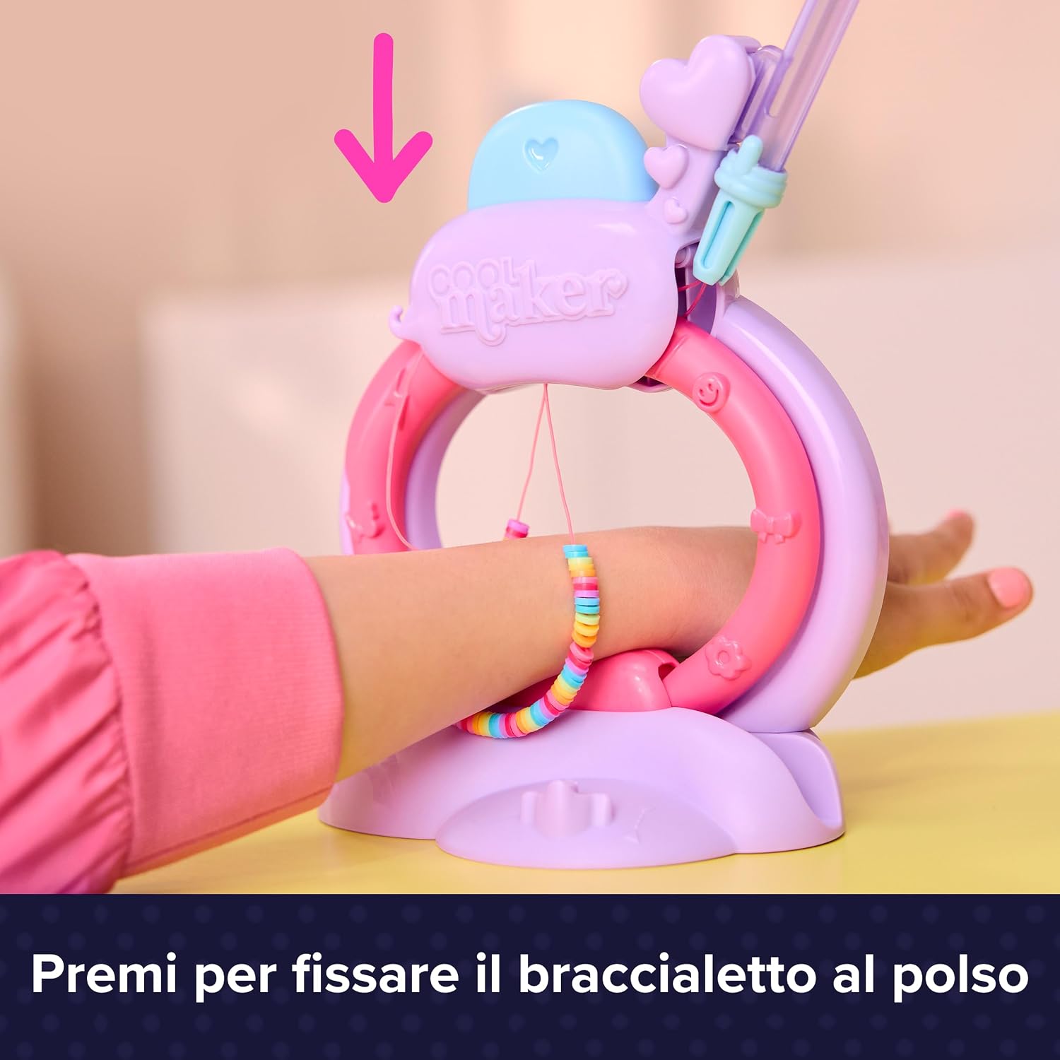 Detalle de Cool Maker: Macchina dei Braccialetti Heishi dell'Amicizia + Penna Impila-Perline – Kit completo per 15 braccialetti