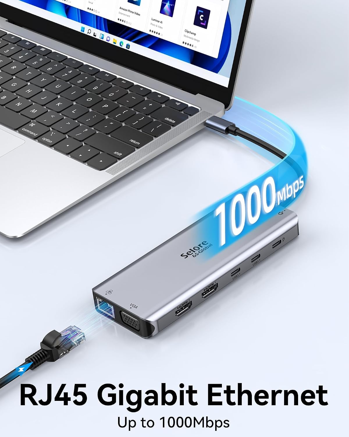 Thumbnail 6 de Selore&S-Global 14-in-1 USB-C Docking Station with Dual 4K HDMI, VGA & 100W PD