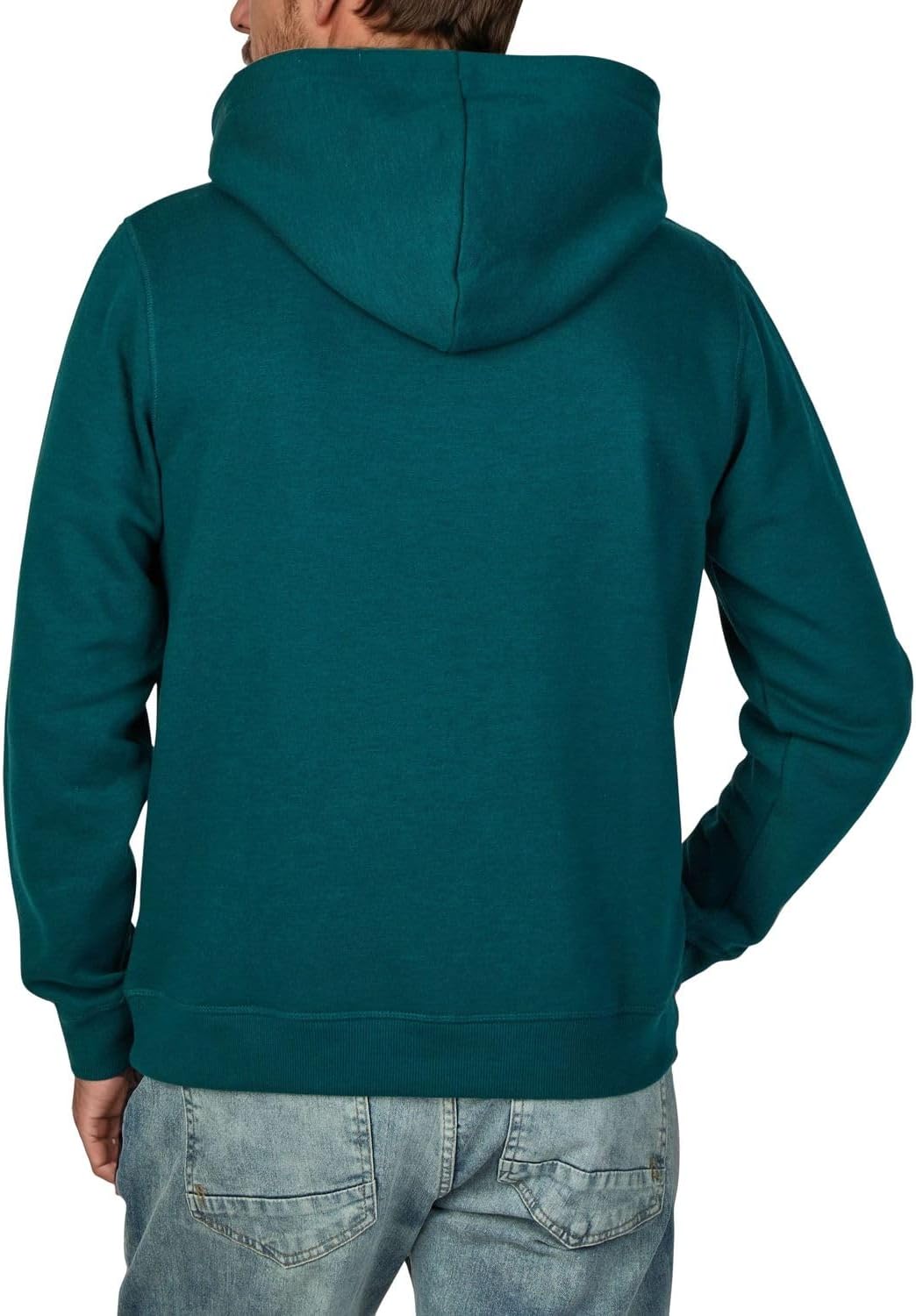 Detalle de Jack & Jones Herren- Hoodie im Relaxed Fit mit Print (JWHINTERLUDE) – Baumwollmischgewebe in Schwarz, Grau, Grün & Beige