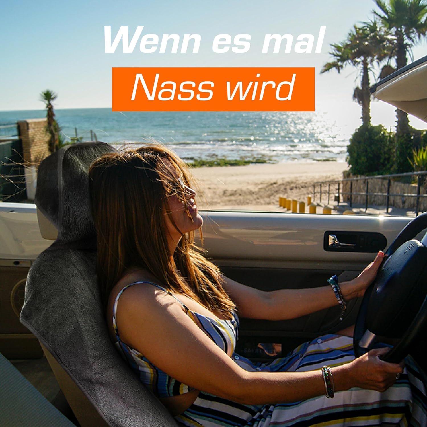 Detalle de Upgrade4cars Frottee Autositzschoner für Vordersitze – 2er Set, Baumwolle, Grau