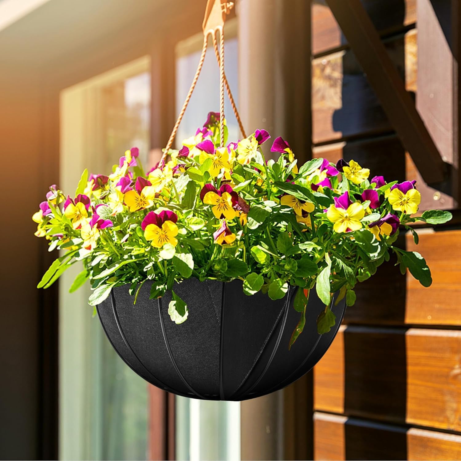 Thumbnail 4 de GIONAR 6PCS fabric planter basket liner (14inch/35cm felt) for hanging wall planters