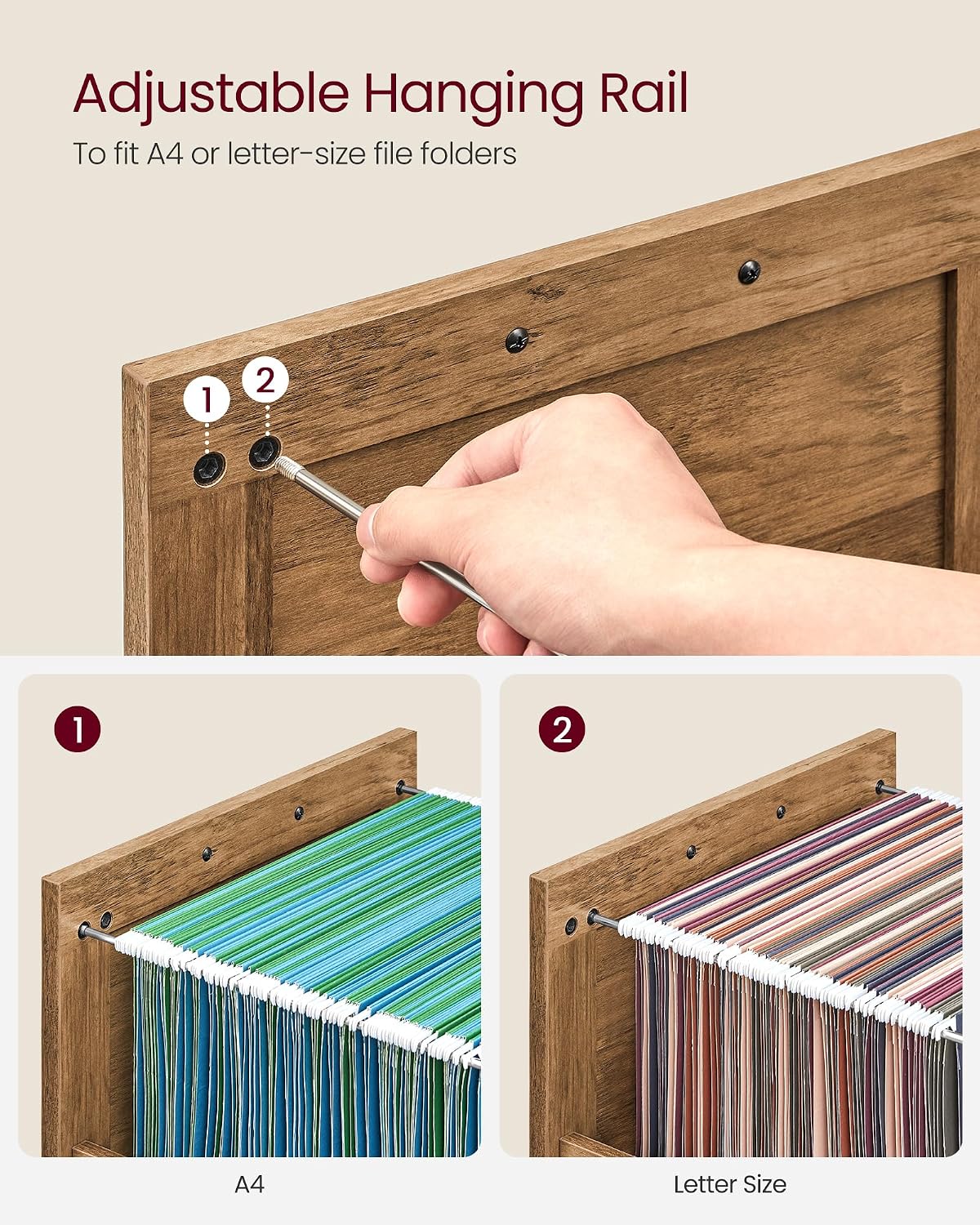Thumbnail 4 de VASAGLE File Cabinet 3-Drawer