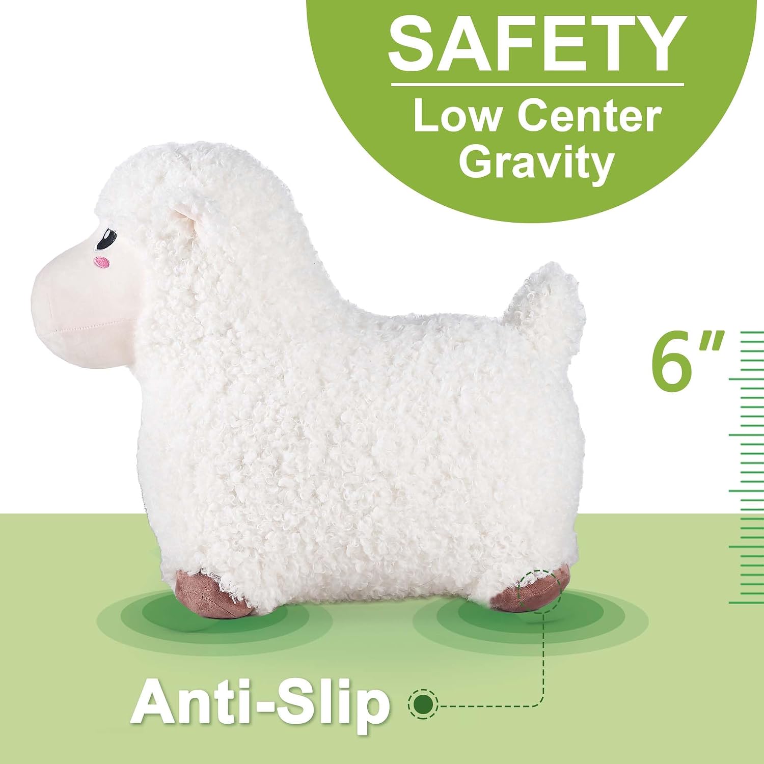 Thumbnail 4 de Bouncy Pals Sheep Hopping Horse: Toddler Inflatable Farm Animal Hopper