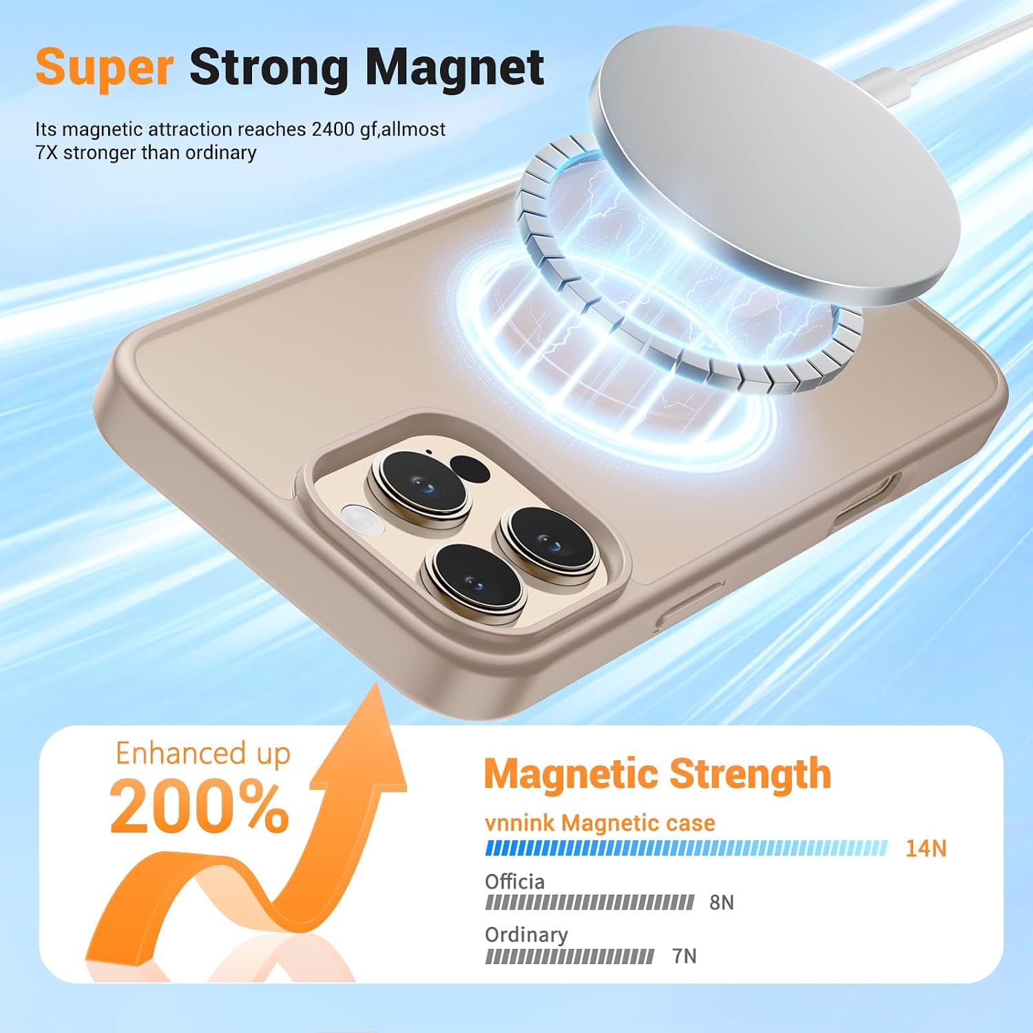 Detalle 2 de vnnink iPhone 16 Pro Max Magnetic Matte Case