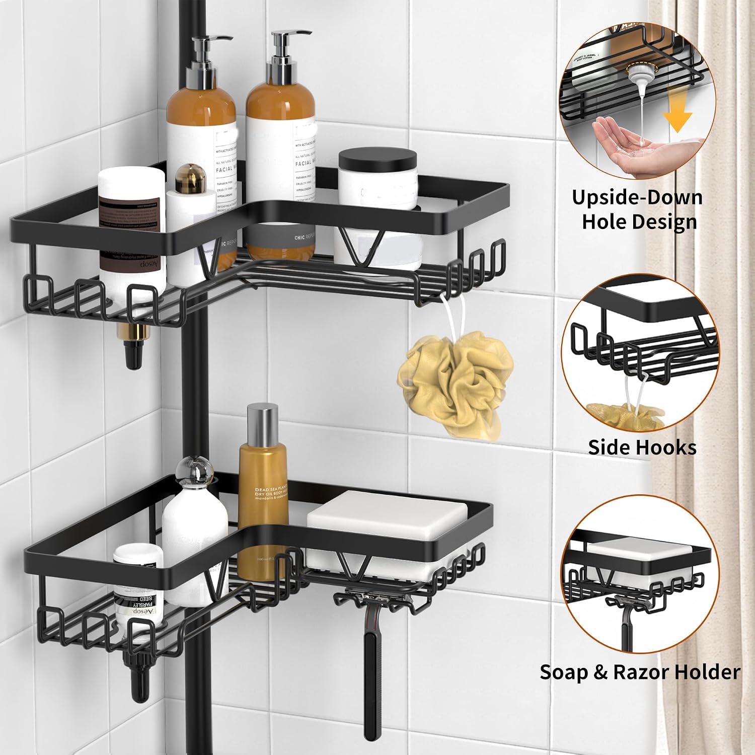 Detalle 2 de Kegii Corner Shower Caddy 25-114.2 in