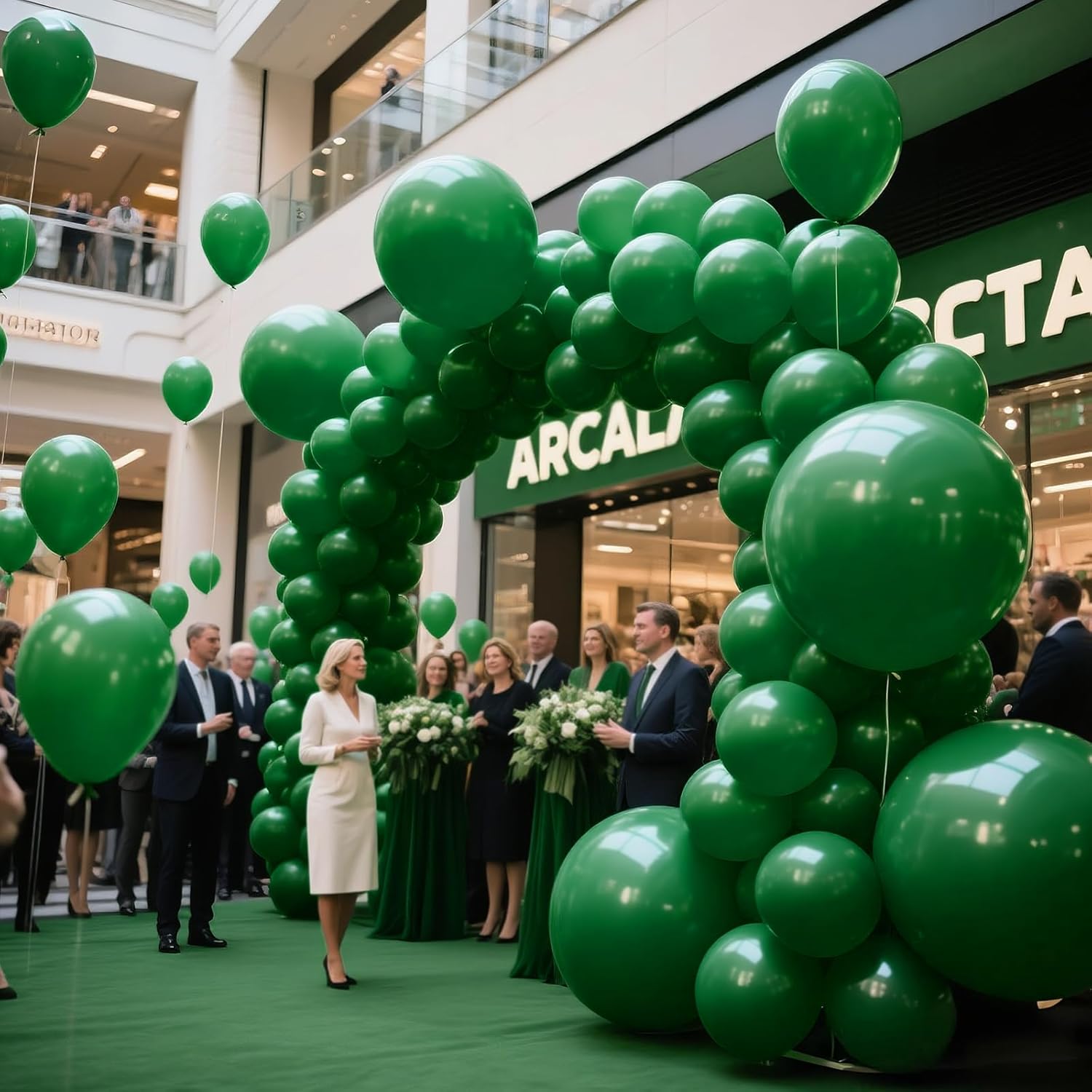 Thumbnail 6 de KAWKALSH Dark Green 12 Inch Balloons 🎈