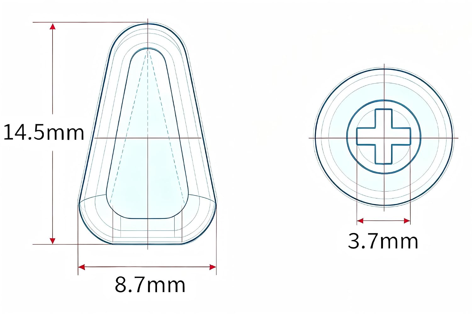 Thumbnail 6 de Guitar Knob Set for Strat-Style Guitars, High-Density Plastic