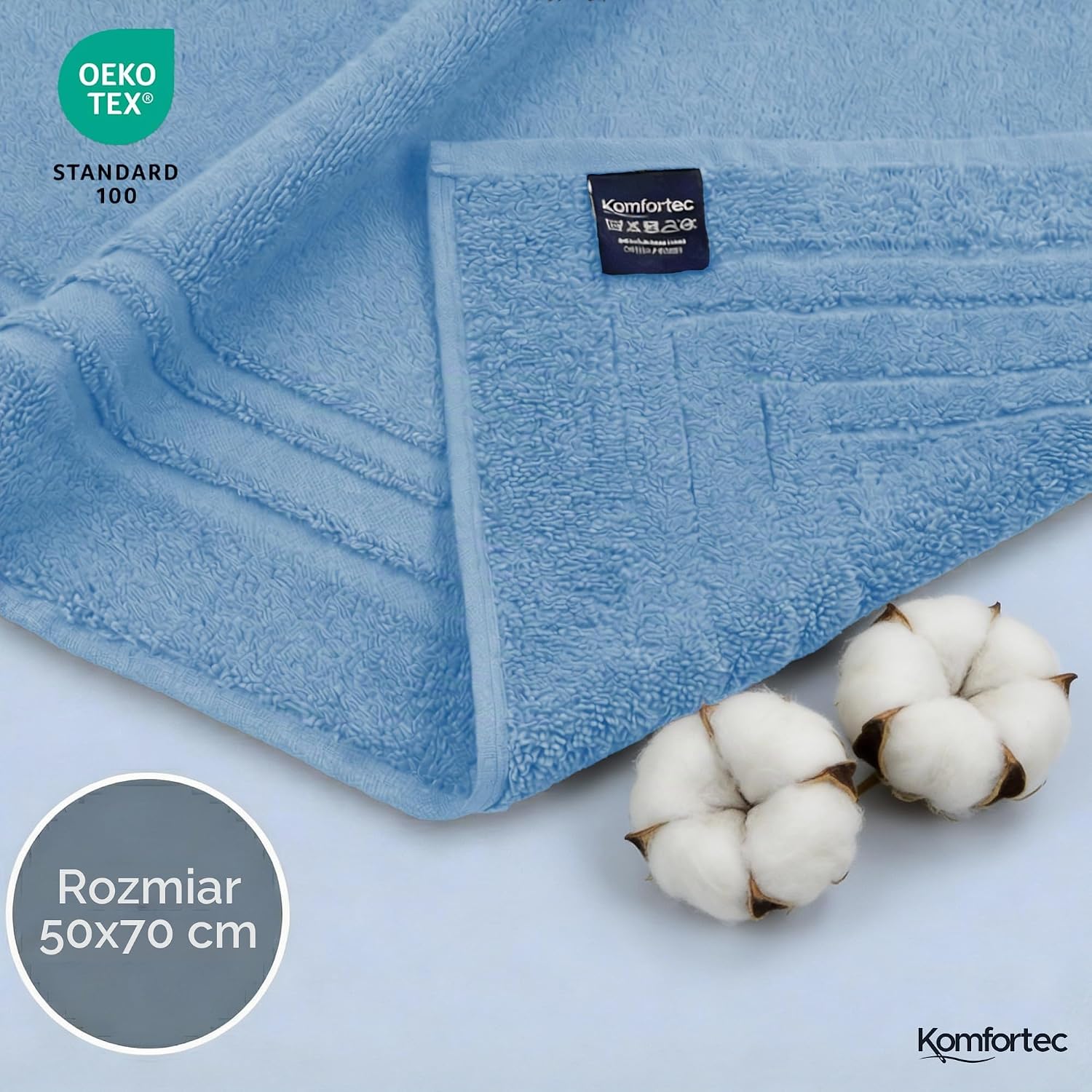 Thumbnail 6 de Komfortec kmf-bathmat-50x70-hellblau – 2 bawełniane dywaniki łazienkowe